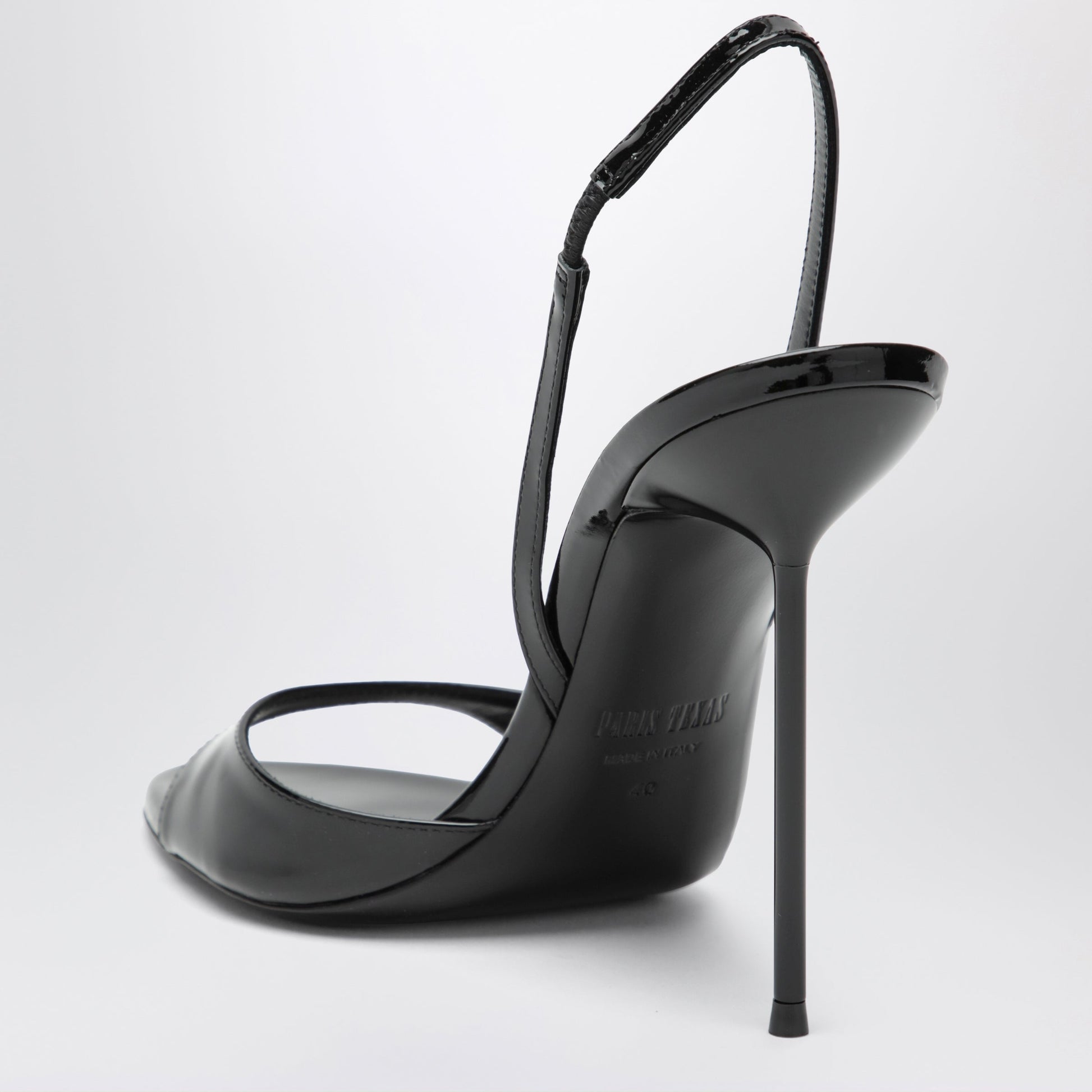Paris Texas Black Patent Slingback Sandals Women PARIS TEXAS