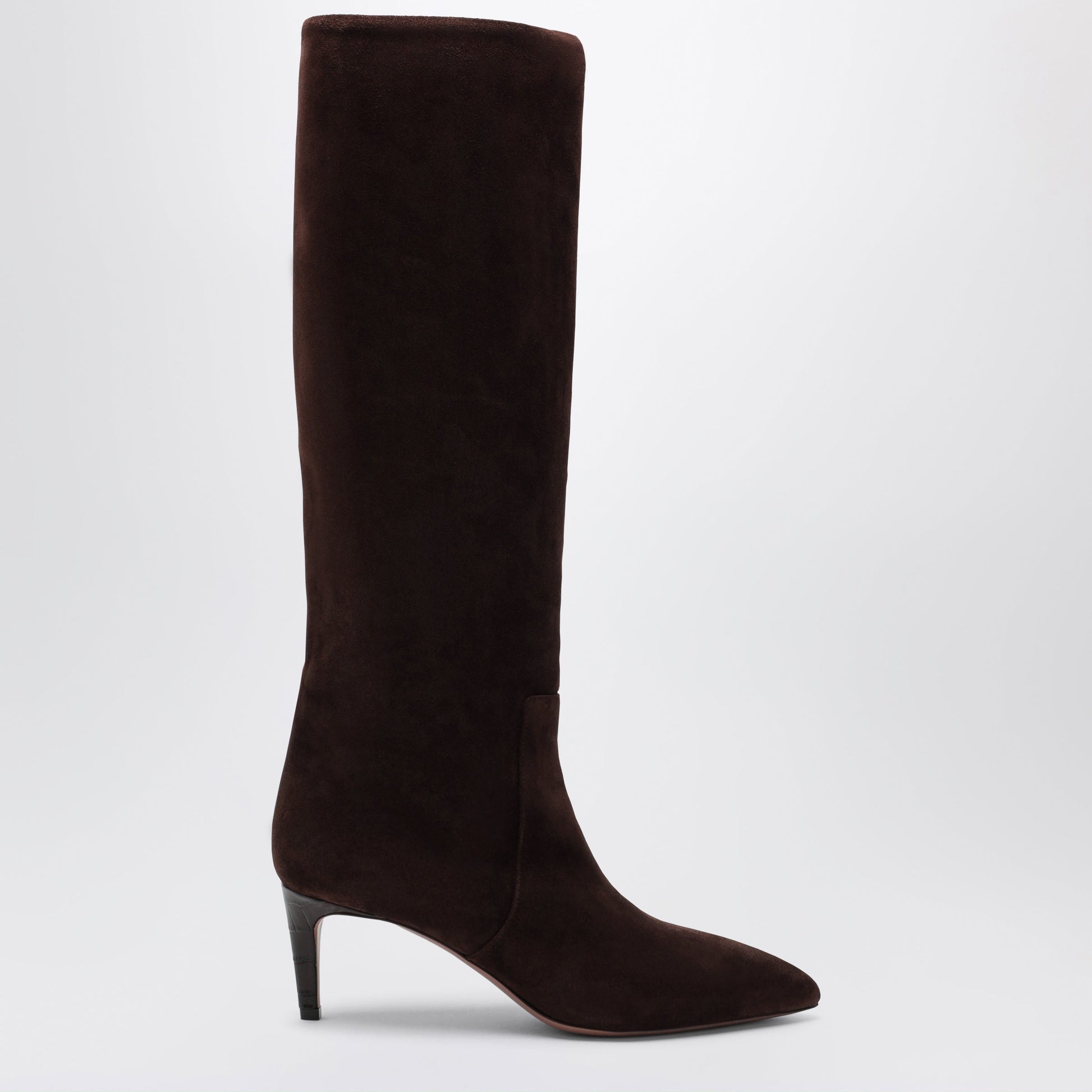 Paris Texas Chocolate Suede Pointed-Toe Boots Women PARIS TEXAS