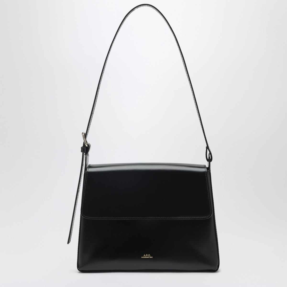 A.P.C. Virginie Black Leather Shoulder Bag Women A.P.C.