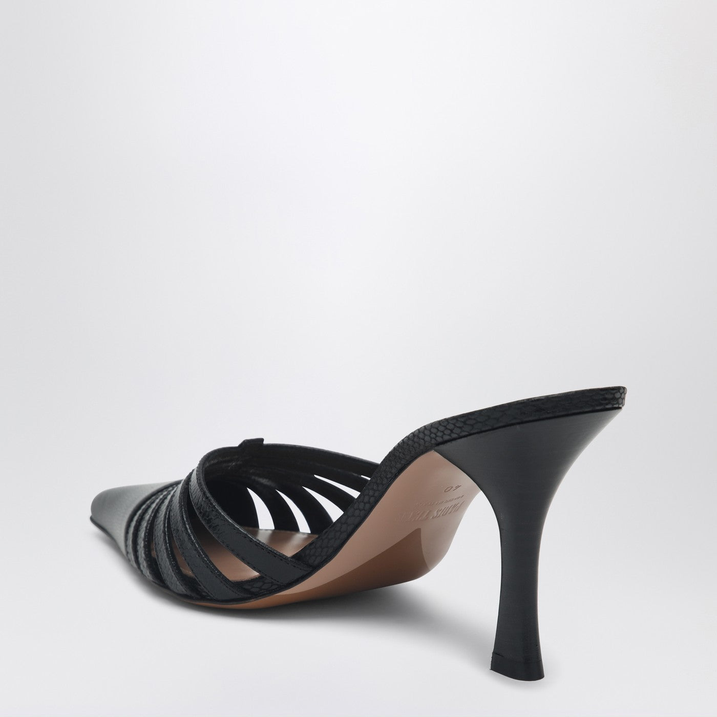 Paris Texas Black Leather Mule Nadia Women PARIS TEXAS