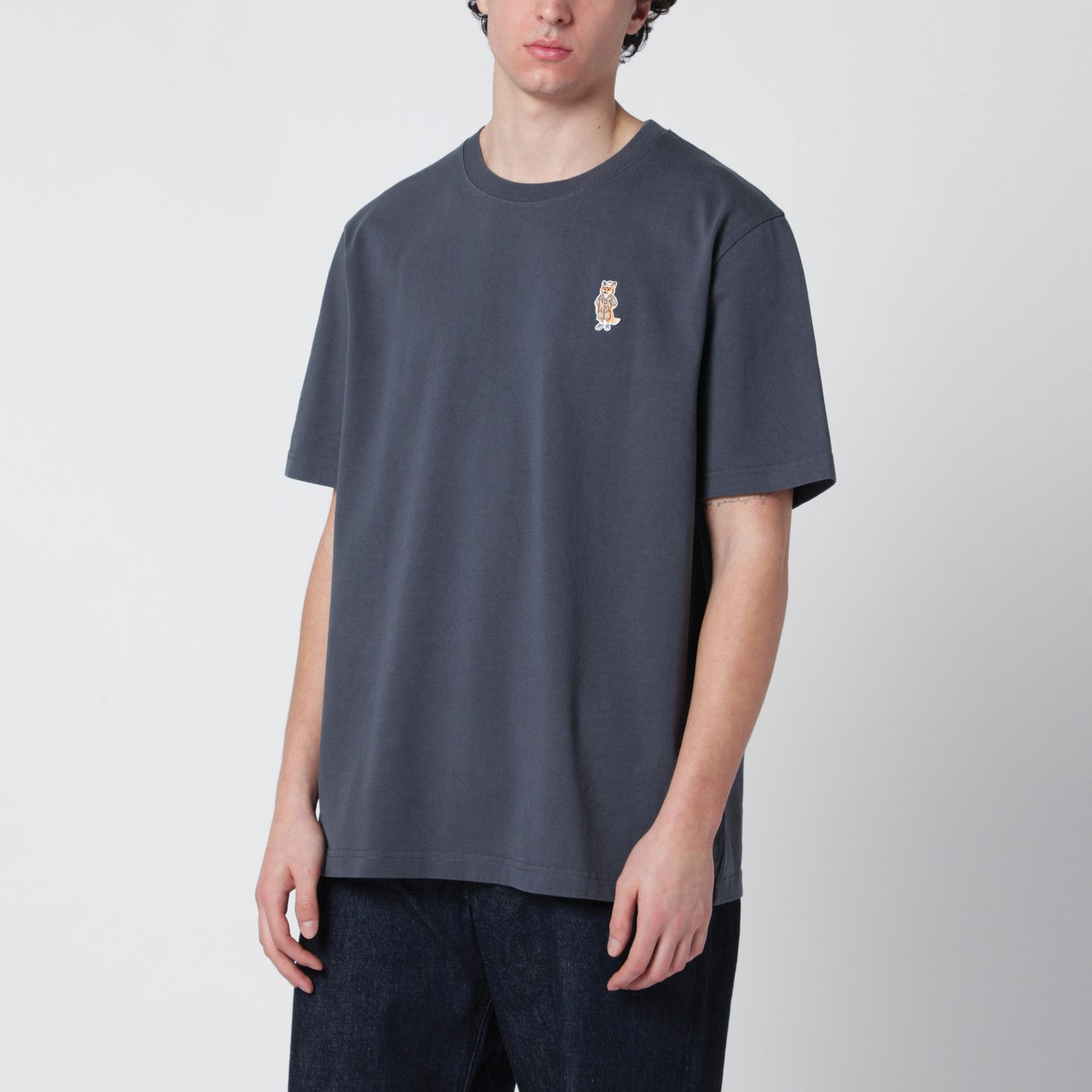 Maison Kitsune Blue Dressed Fox Comfort-Fit T-Shirt Men Maison Kitsune