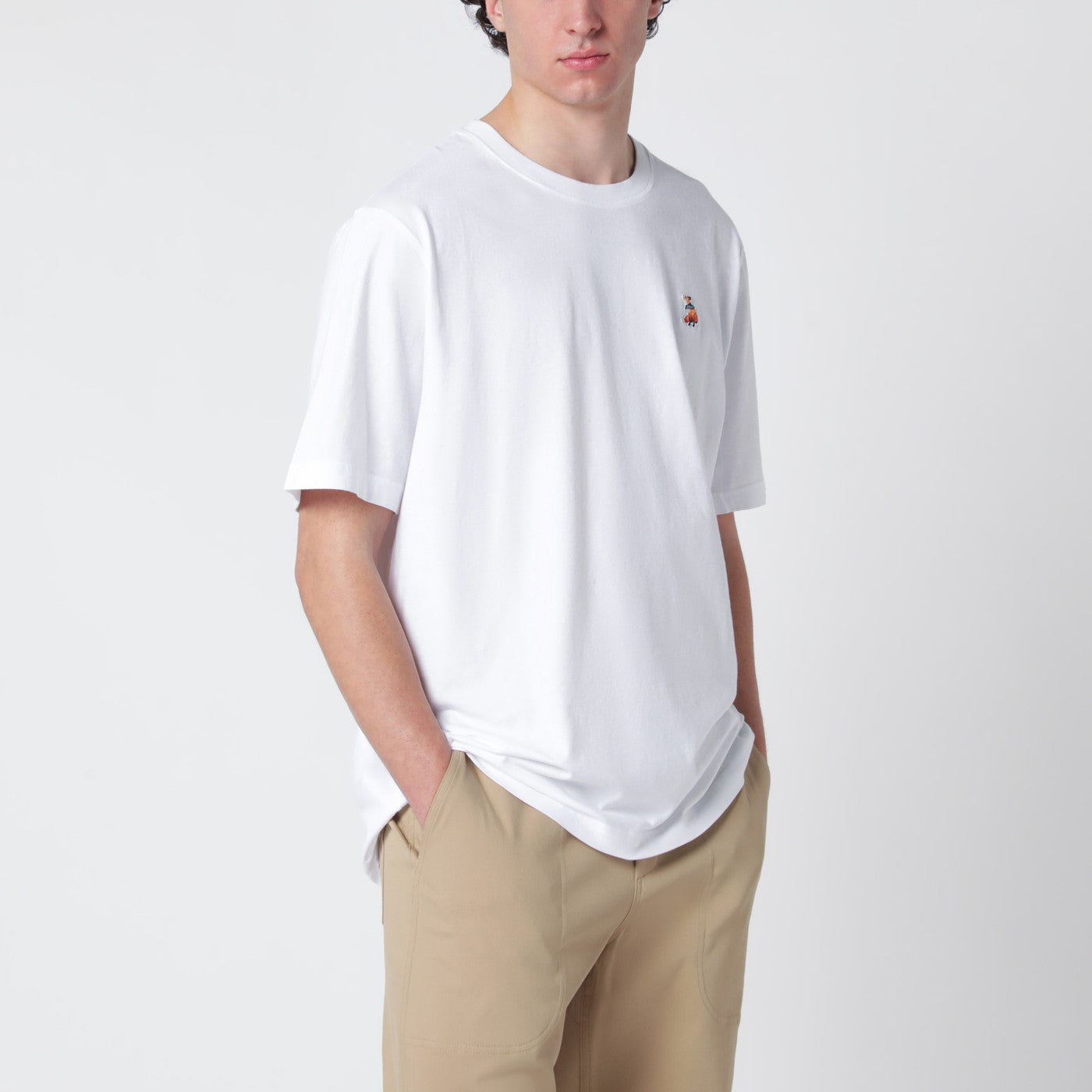 Maison Kitsune White Dreaming Fox Comfort-Fit T-Shirt Men Maison Kitsune