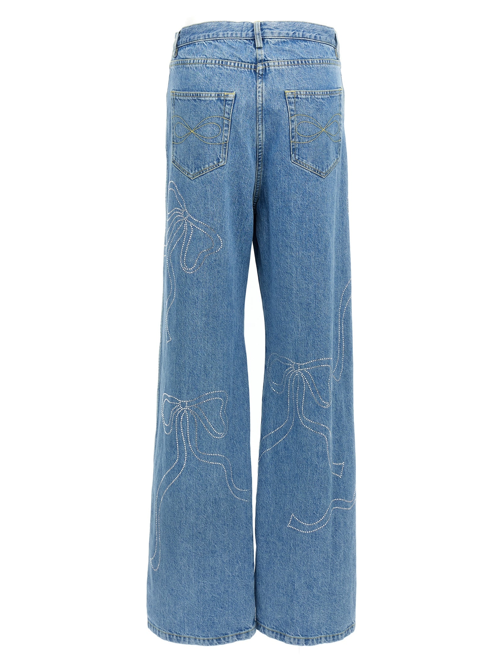 Mach & Mach Women 'Crystal Ribbon Hot Fix' Jeans MACH & MACH