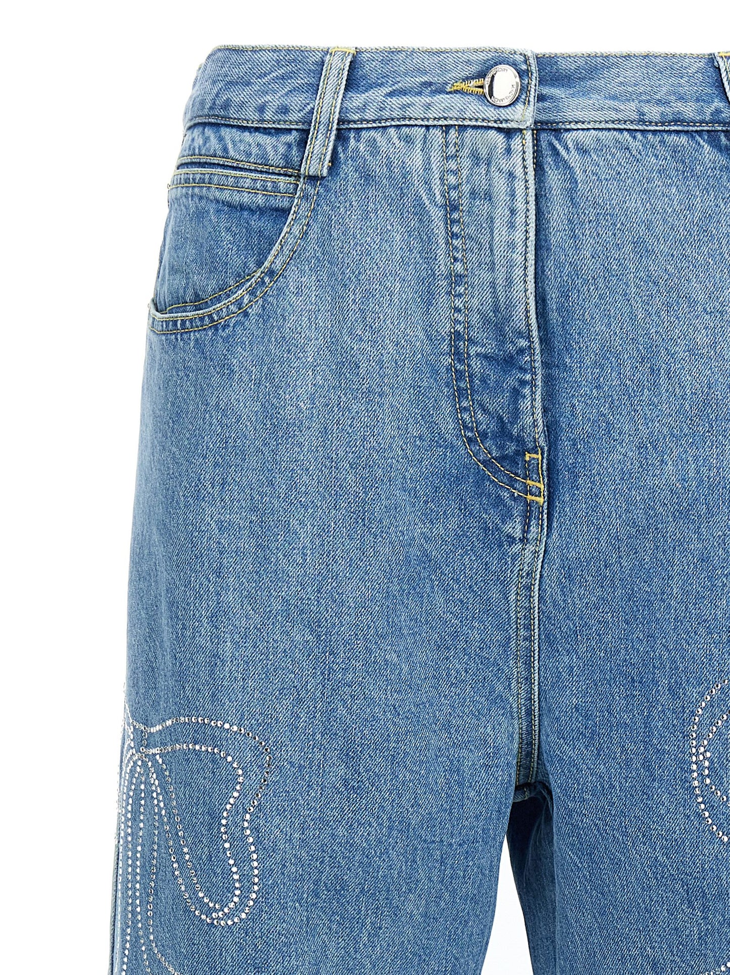 Mach & Mach Women 'Crystal Ribbon Hot Fix' Jeans MACH & MACH