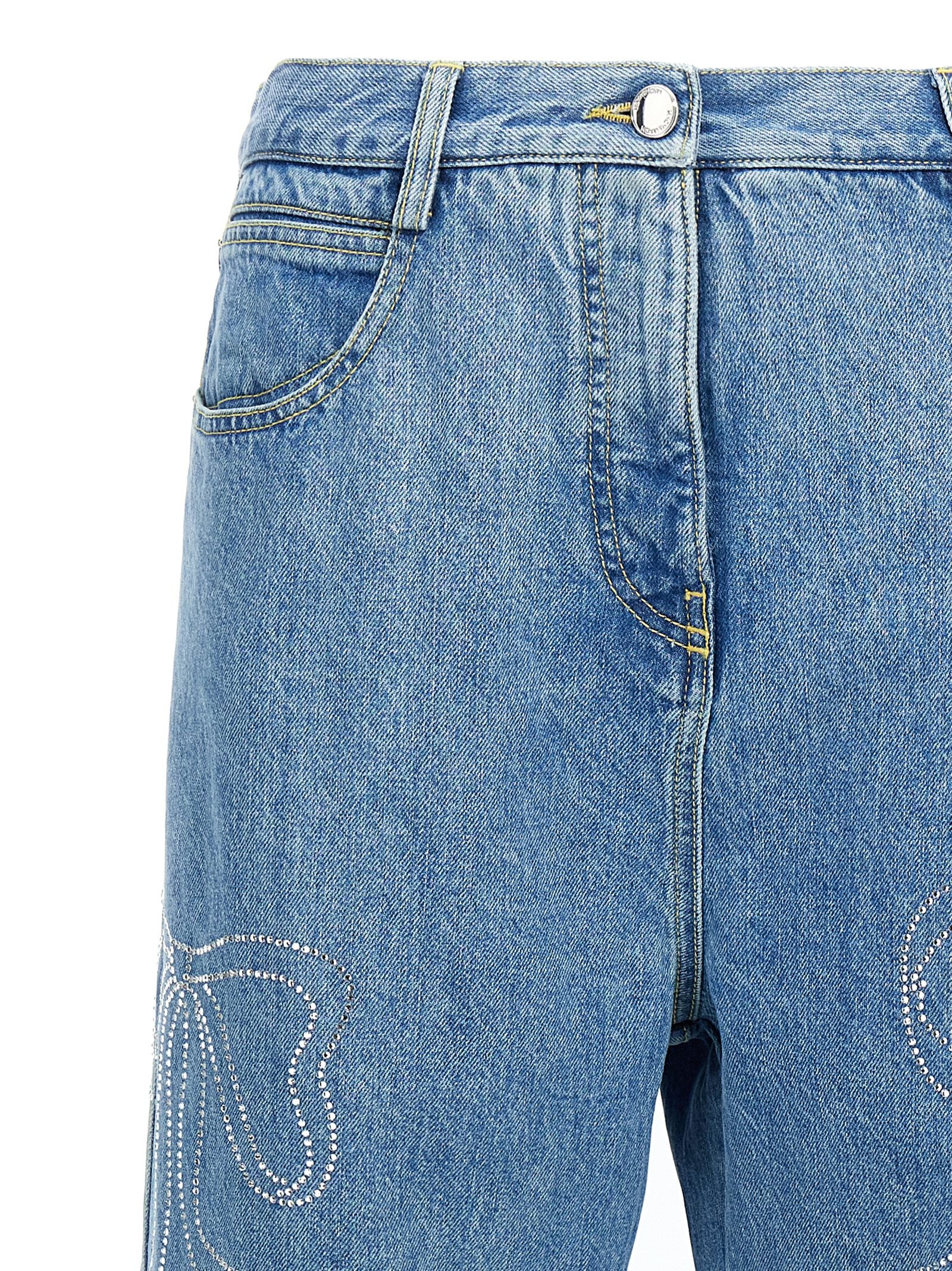 Mach & Mach Women 'Crystal Ribbon Hot Fix' Jeans MACH & MACH