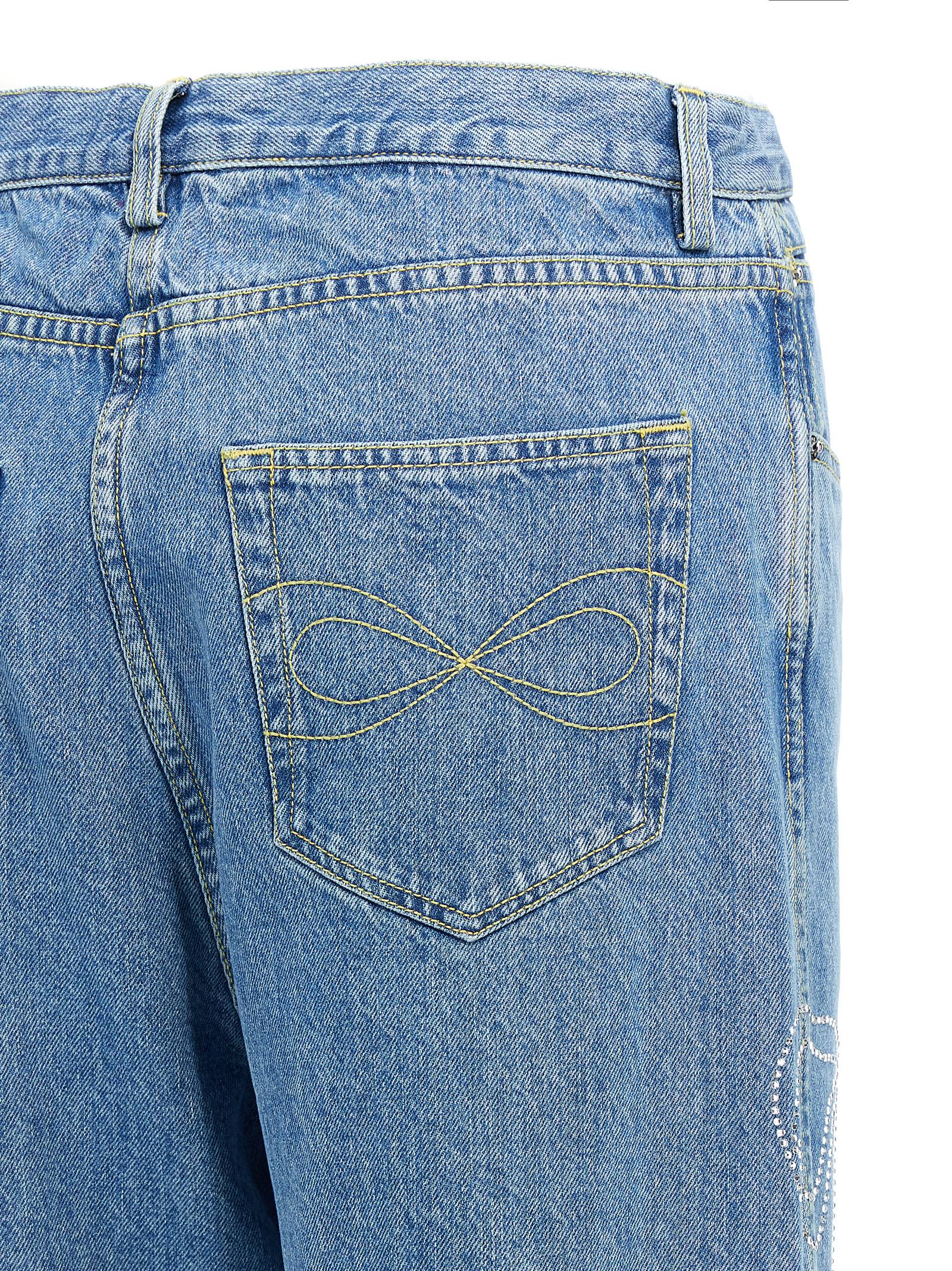 Mach & Mach Women 'Crystal Ribbon Hot Fix' Jeans MACH & MACH
