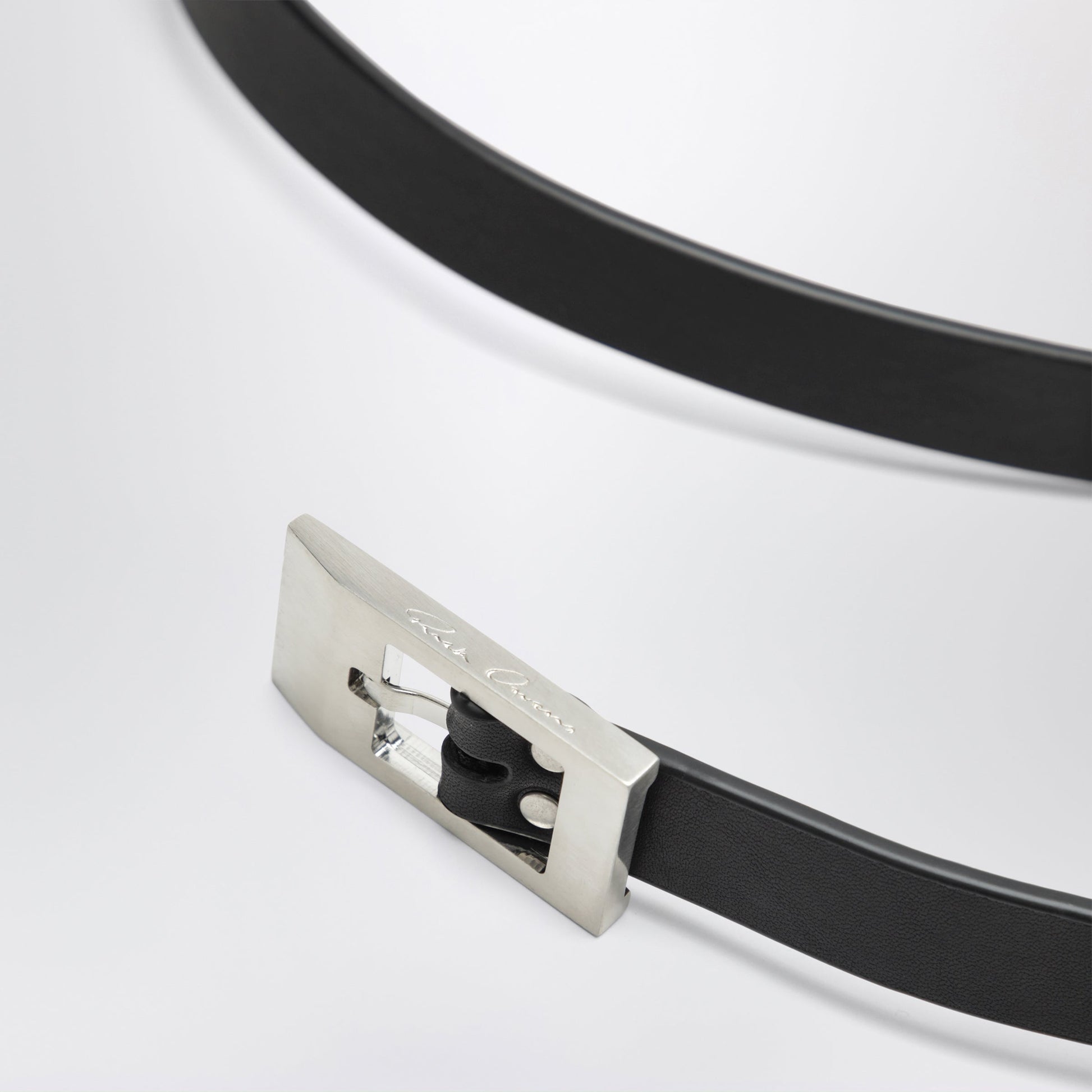 Rick Owens Mini Stooges Black Leather Belt Men RICK OWENS