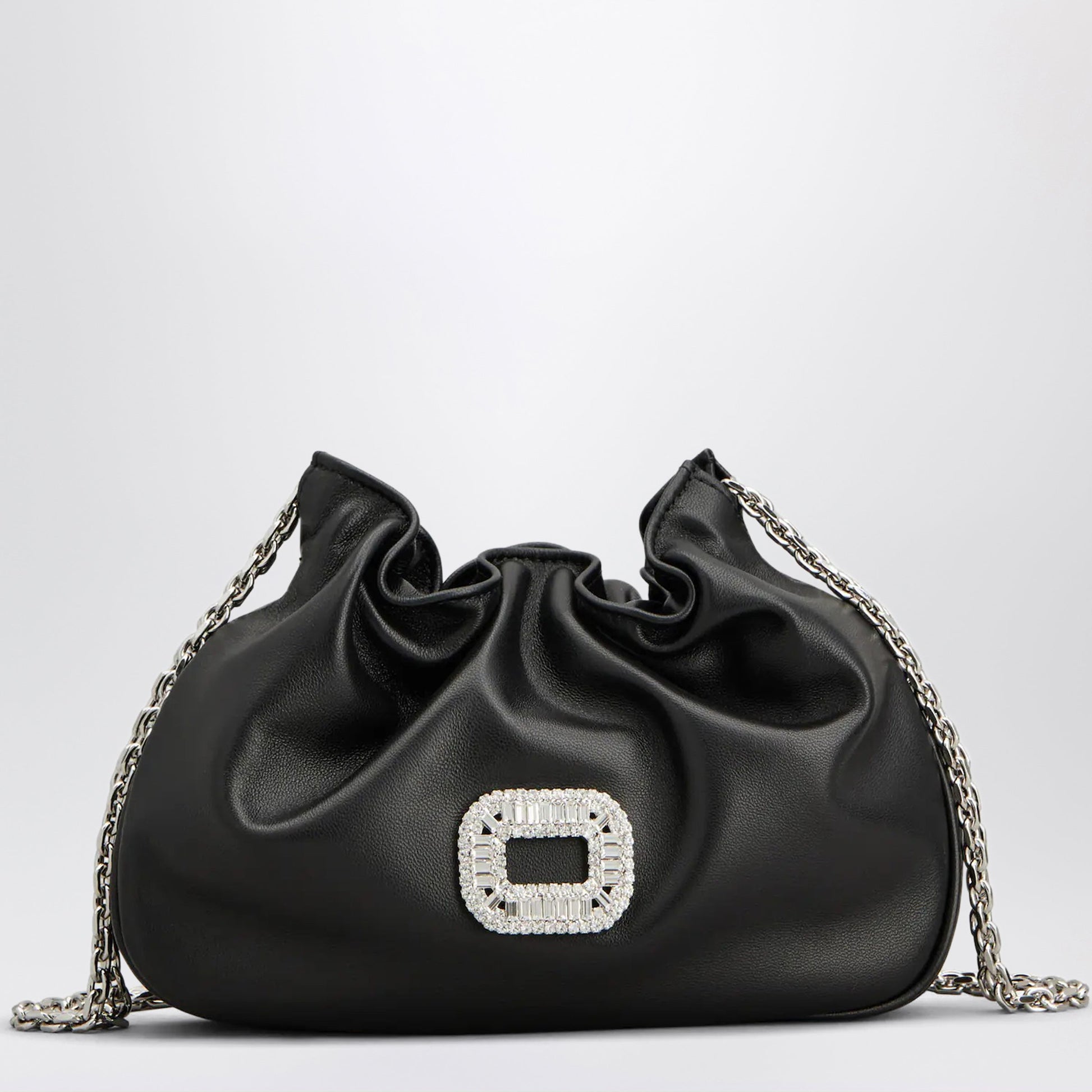 Roger Vivier Pilgrim Micro Bag In Black Leather Women ROGER VIVIER
