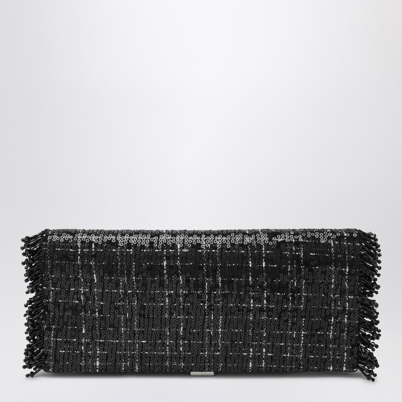 Roger Vivier Black Pilgrim Clutch Bag With Micro Sequins Women ROGER VIVIER