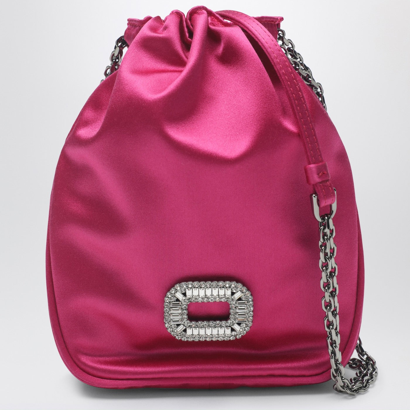 Roger Vivier Nano Pilgrim Bag In Fuchsia Satin Women ROGER VIVIER