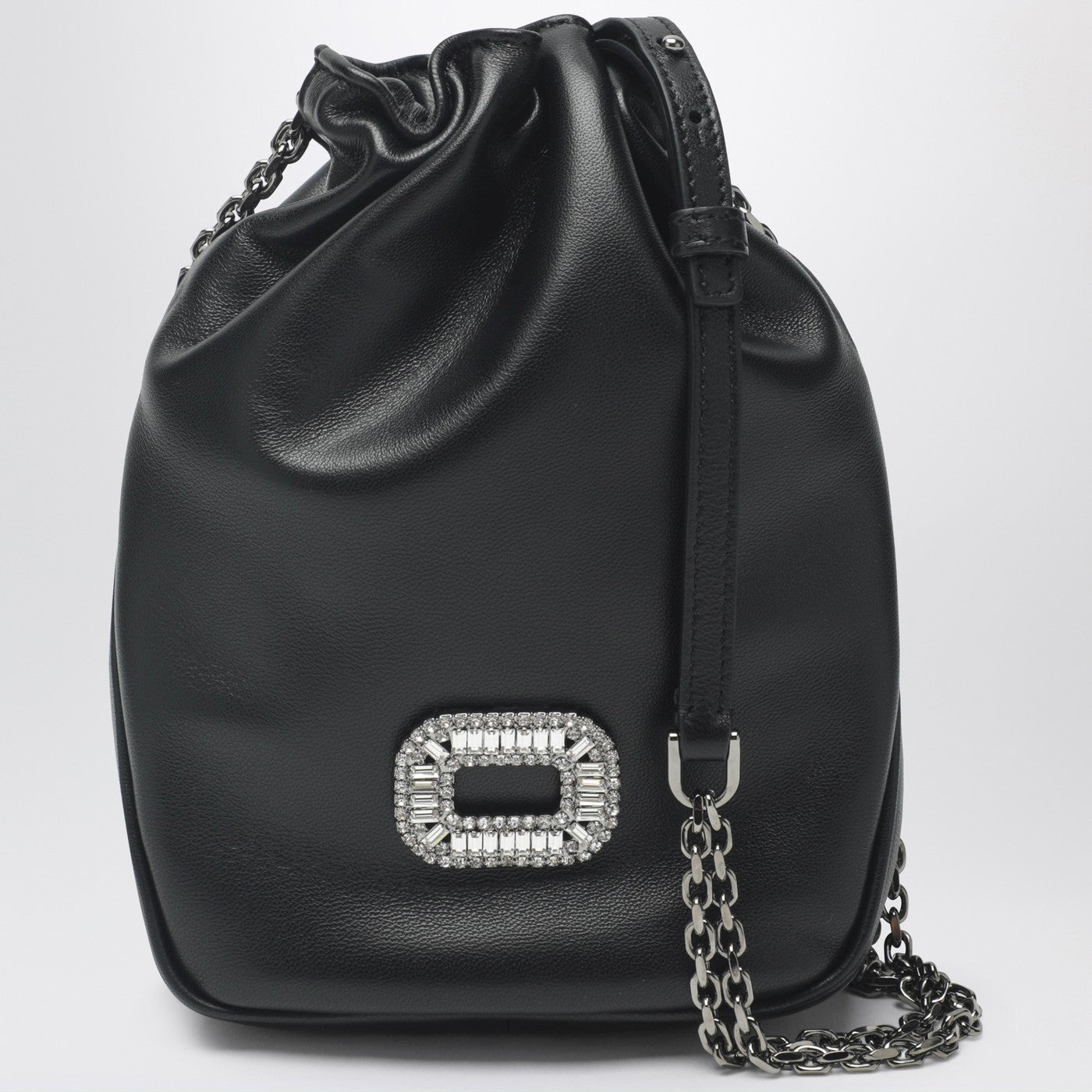 Roger Vivier Nano Pilgrim Bag In Black Leather Women ROGER VIVIER