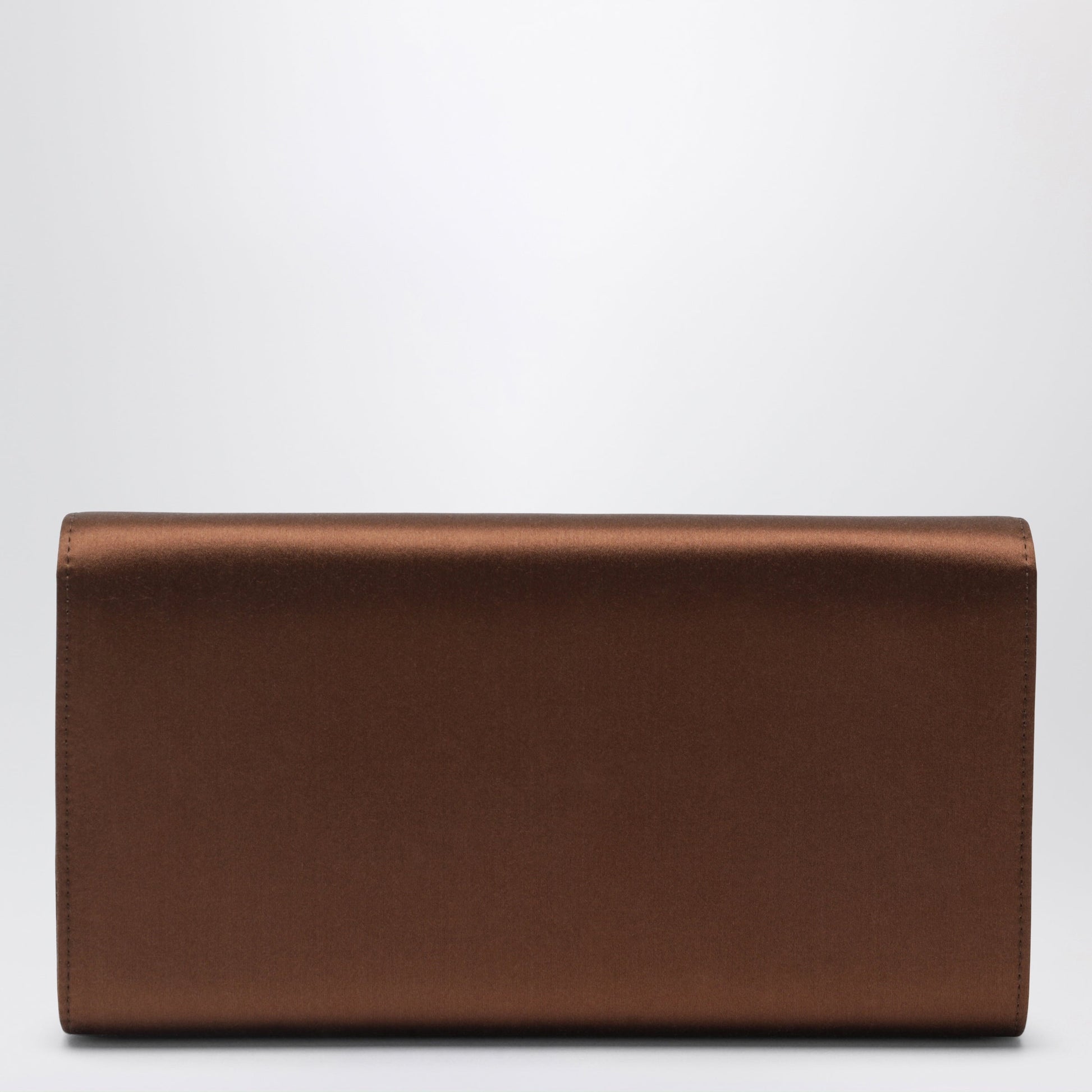 Roger Vivier Efflorescence Clutch In Satin Cacao Women ROGER VIVIER