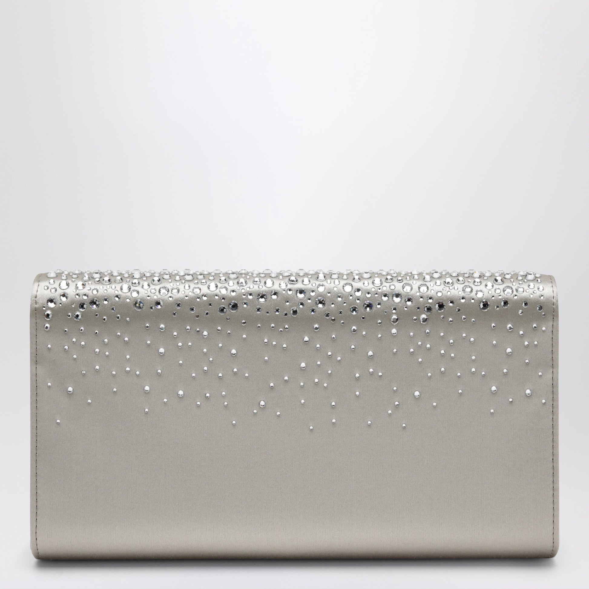 Roger Vivier Efflorescence Satin Clutch Bag Pearl Grey Women ROGER VIVIER