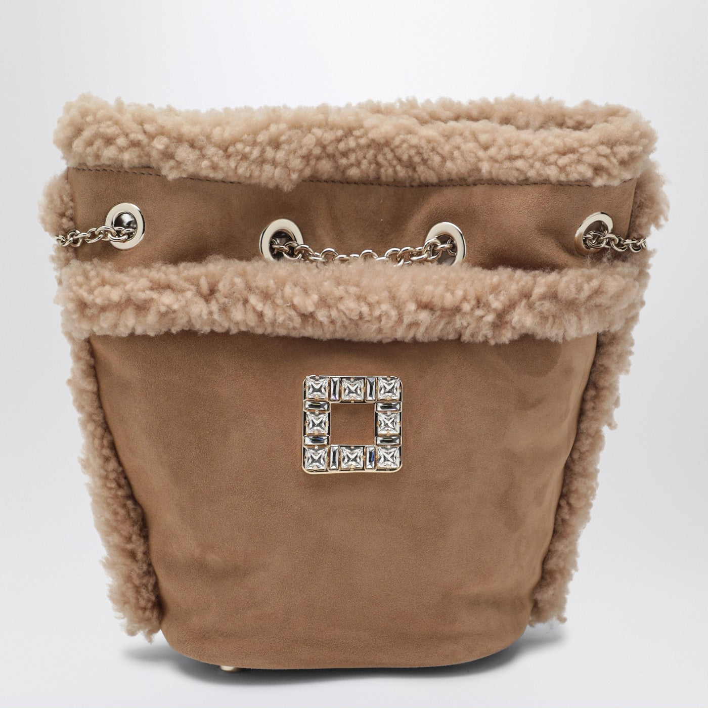Roger Vivier Trã¨S Vivier Backpack In Suede And Shearling Women ROGER VIVIER