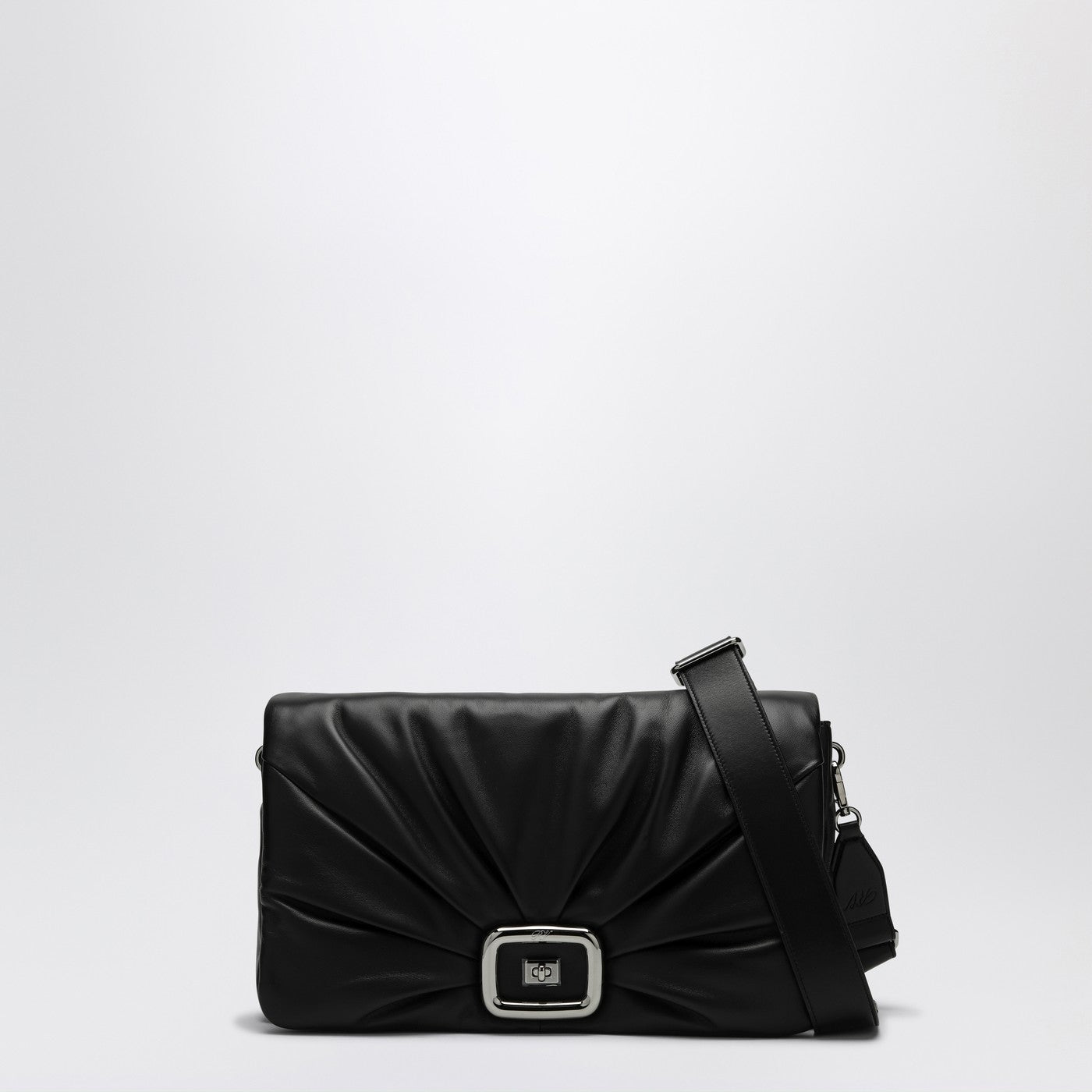 Roger Vivier Viv' Choc Large Black Leather Bag Women ROGER VIVIER
