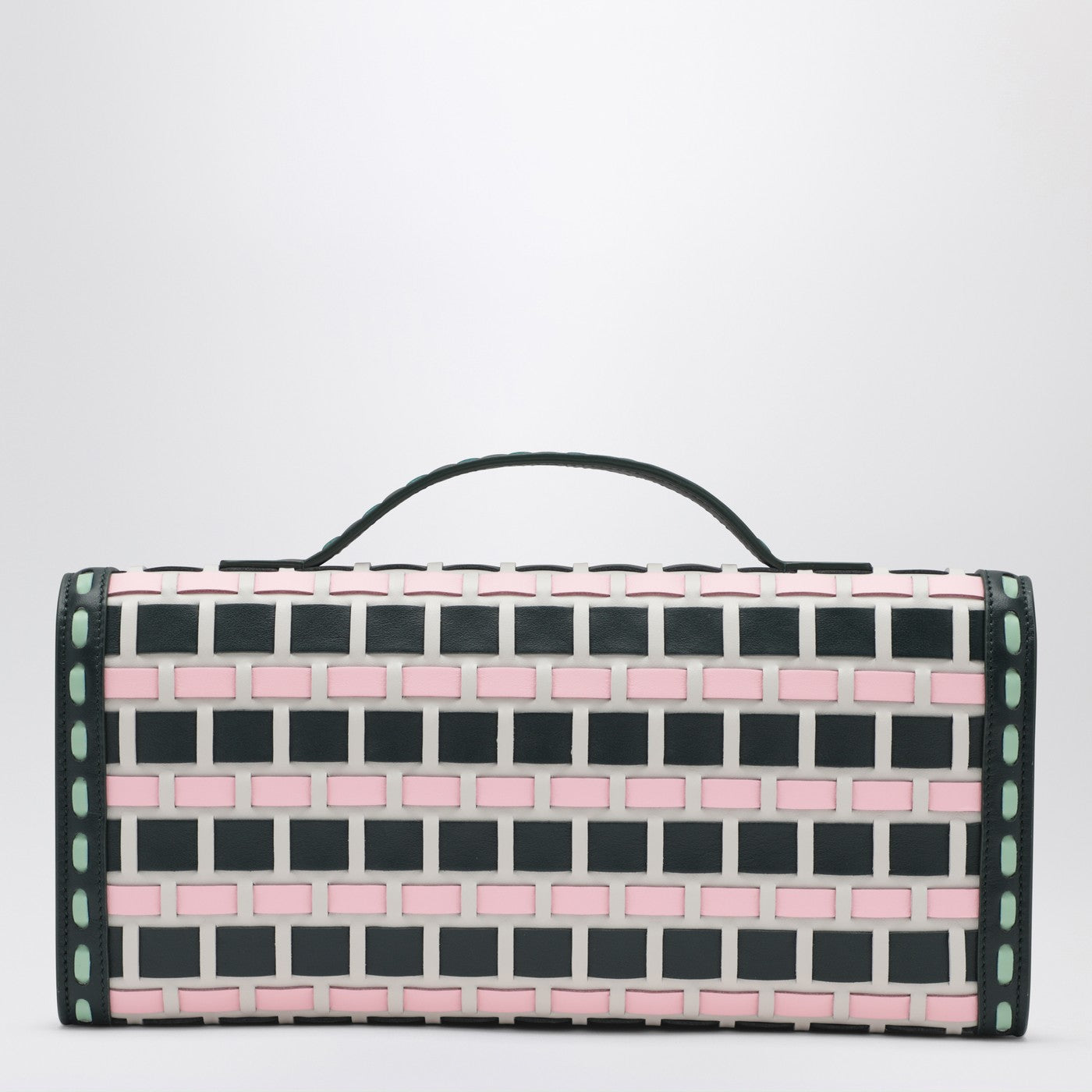 Roger Vivier Belle Vivier Ice/Pink/Navy Blue Clutch Bag Women ROGER VIVIER