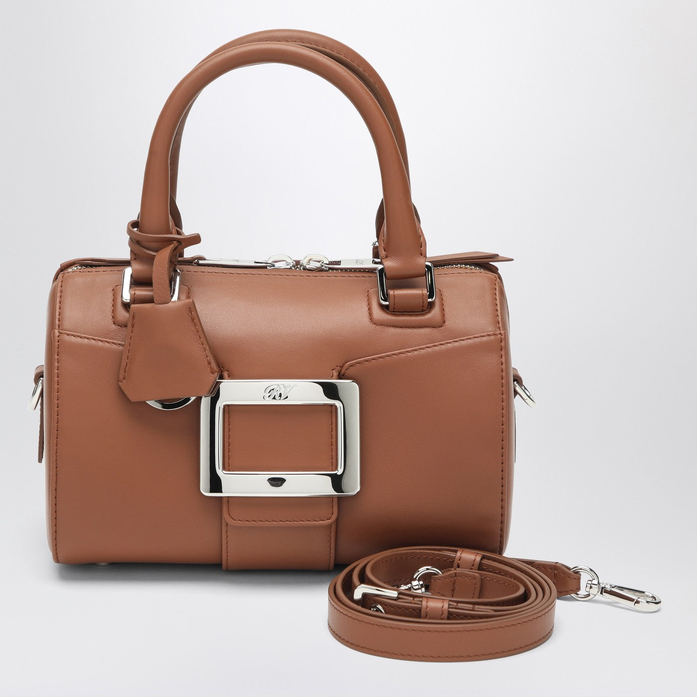 Roger Vivier Belle Vivier Bowling Bag In Cognac Coloured Women ROGER VIVIER