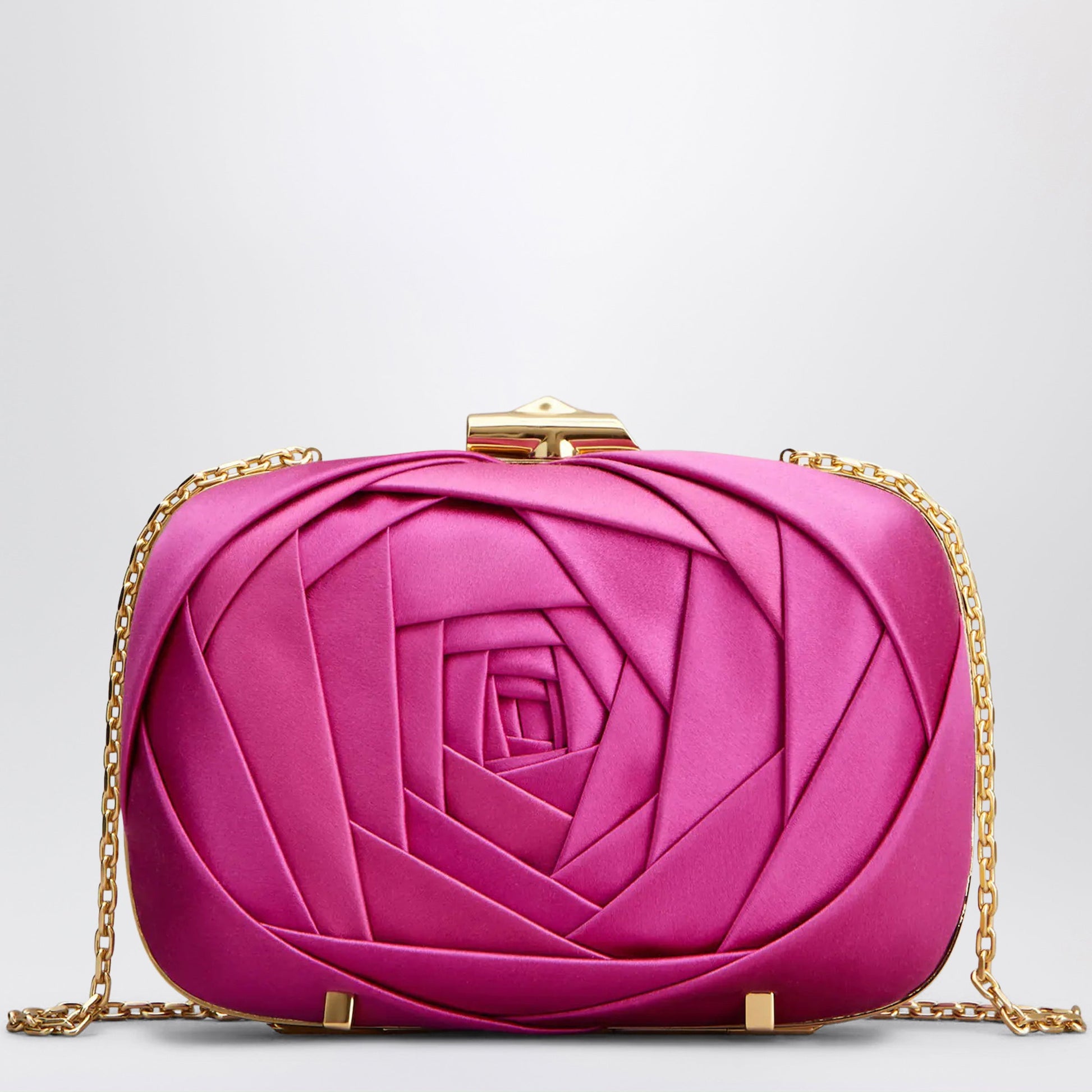 Roger Vivier Rose Vivier Clutch In Satin Candy Pink Women ROGER VIVIER