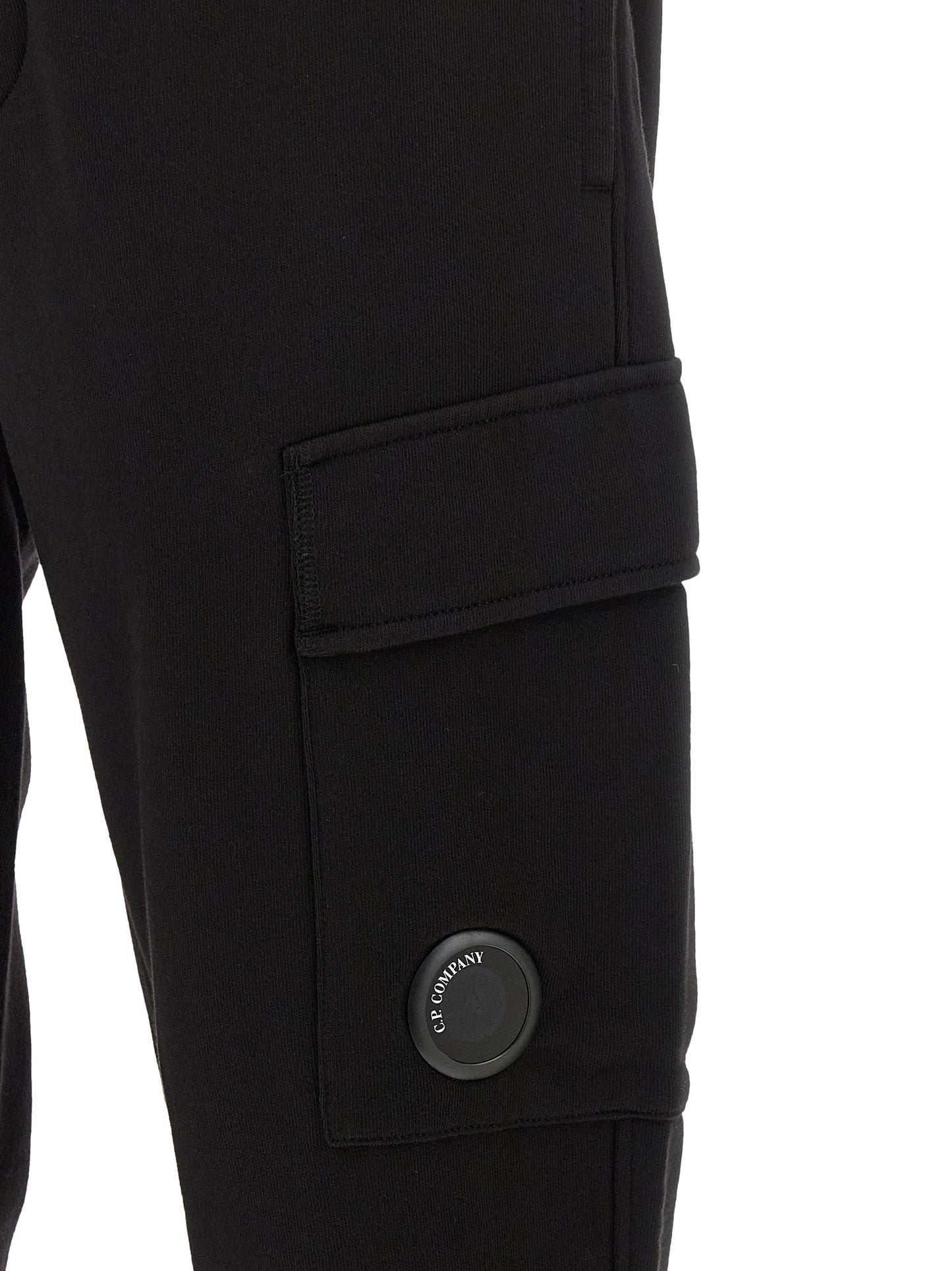 C.P. Company Men 'Diagonal Raised Fleece' Pants With Lens Detail C.P. COMPANY
