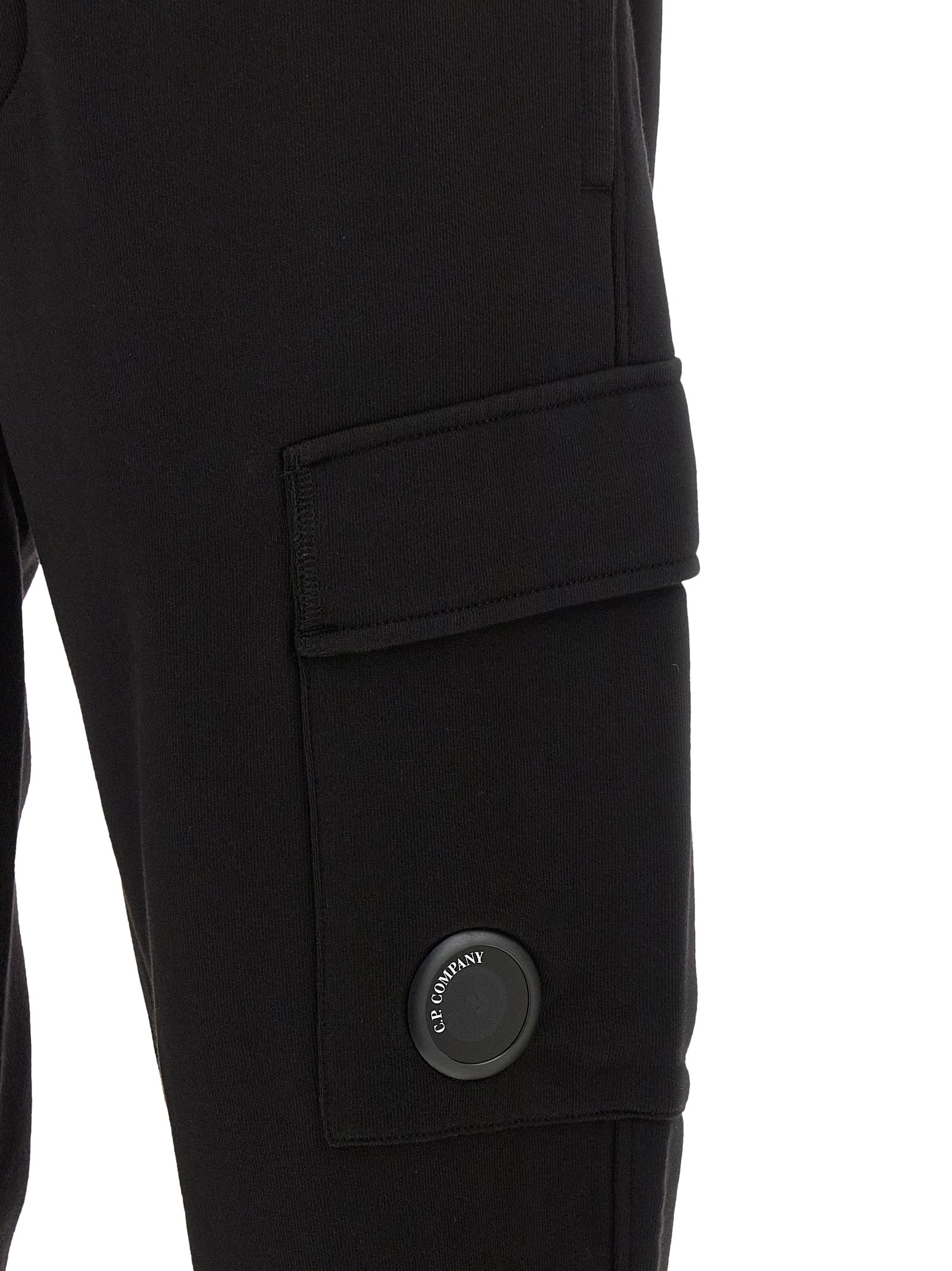 C.P. Company Men 'Diagonal Raised Fleece' Pants With Lens Detail C.P. COMPANY
