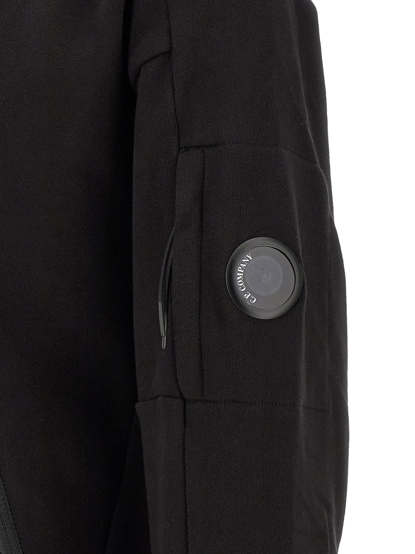 C.P. Company Men 'Diagonal Raised Fleece' Sweatshirt With Lens Detail C.P. COMPANY