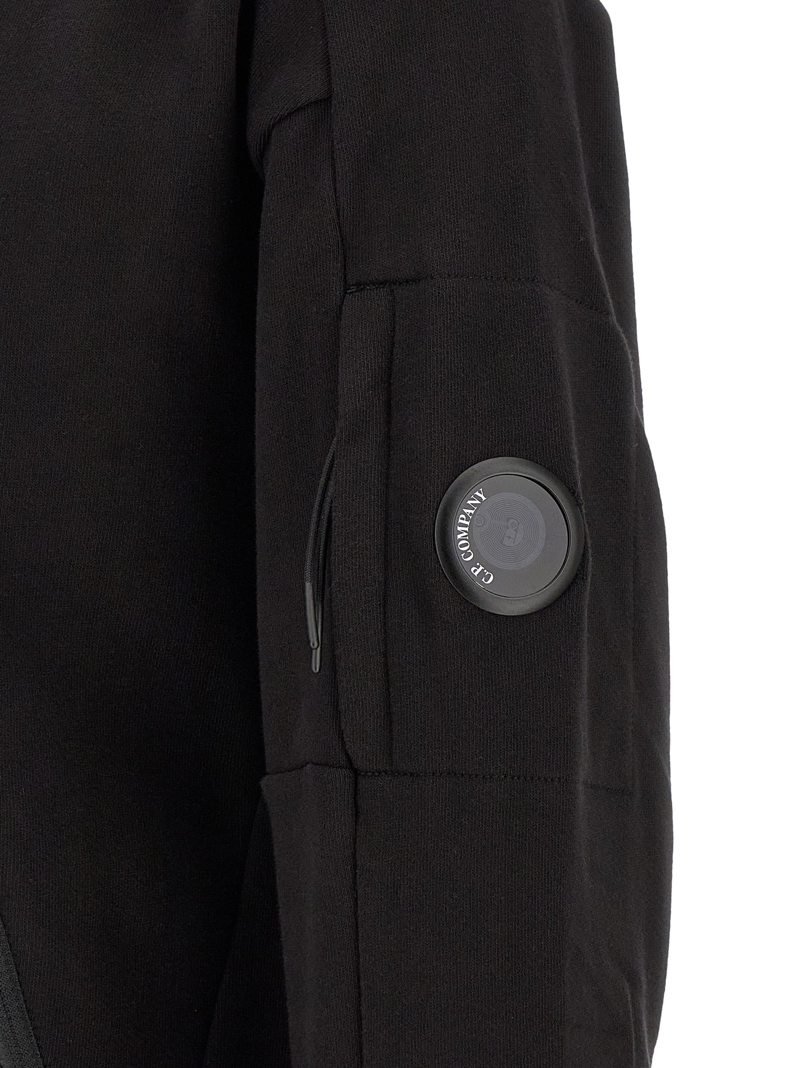 C.P. Company Men 'Diagonal Raised Fleece' Sweatshirt With Lens Detail C.P. COMPANY