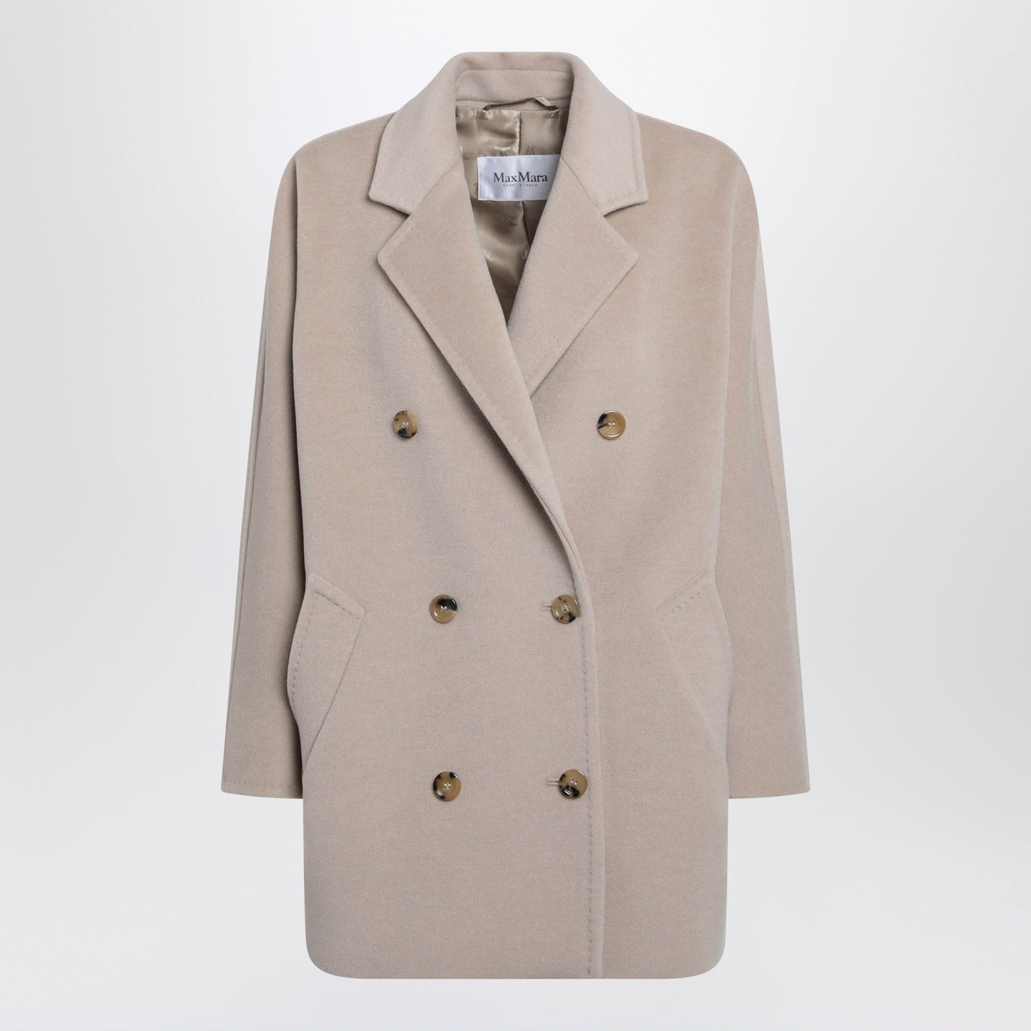 Max Mara Short 101801 Icon Coat In Light Beige Women MAX MARA