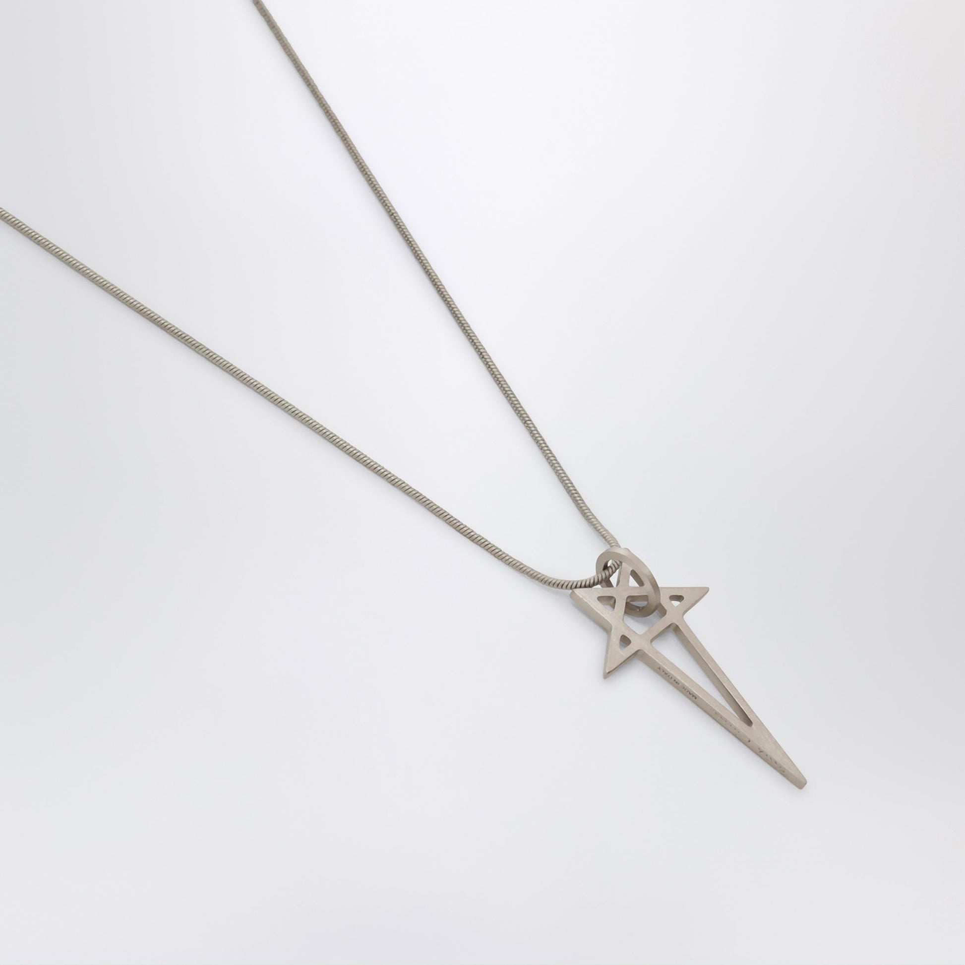 Rick Owens Pentagram Necklace In Metal Men RICK OWENS