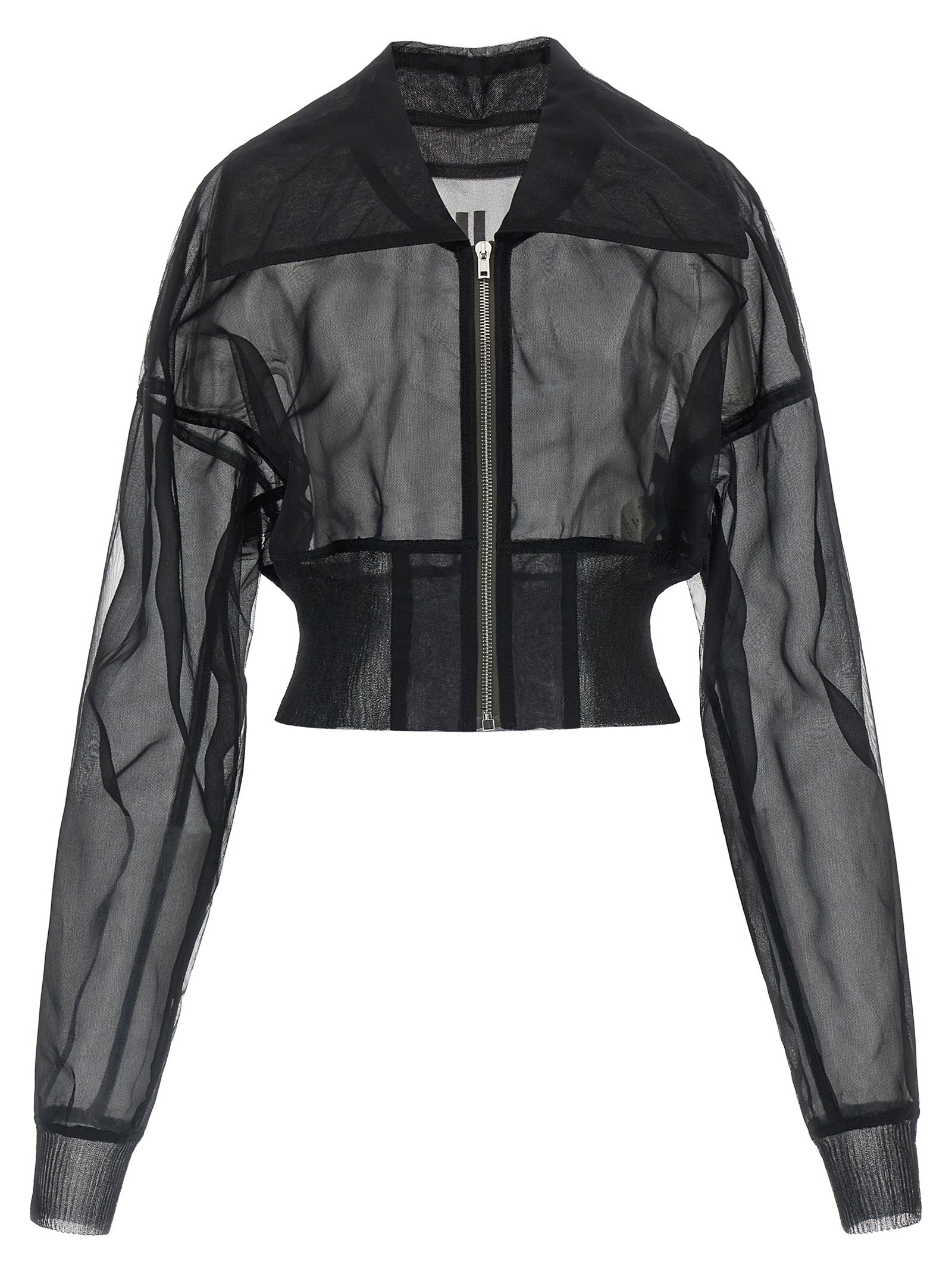 Rick Owens Women 'Dracucollar Cropped' Bomber Jacket RICK OWENS