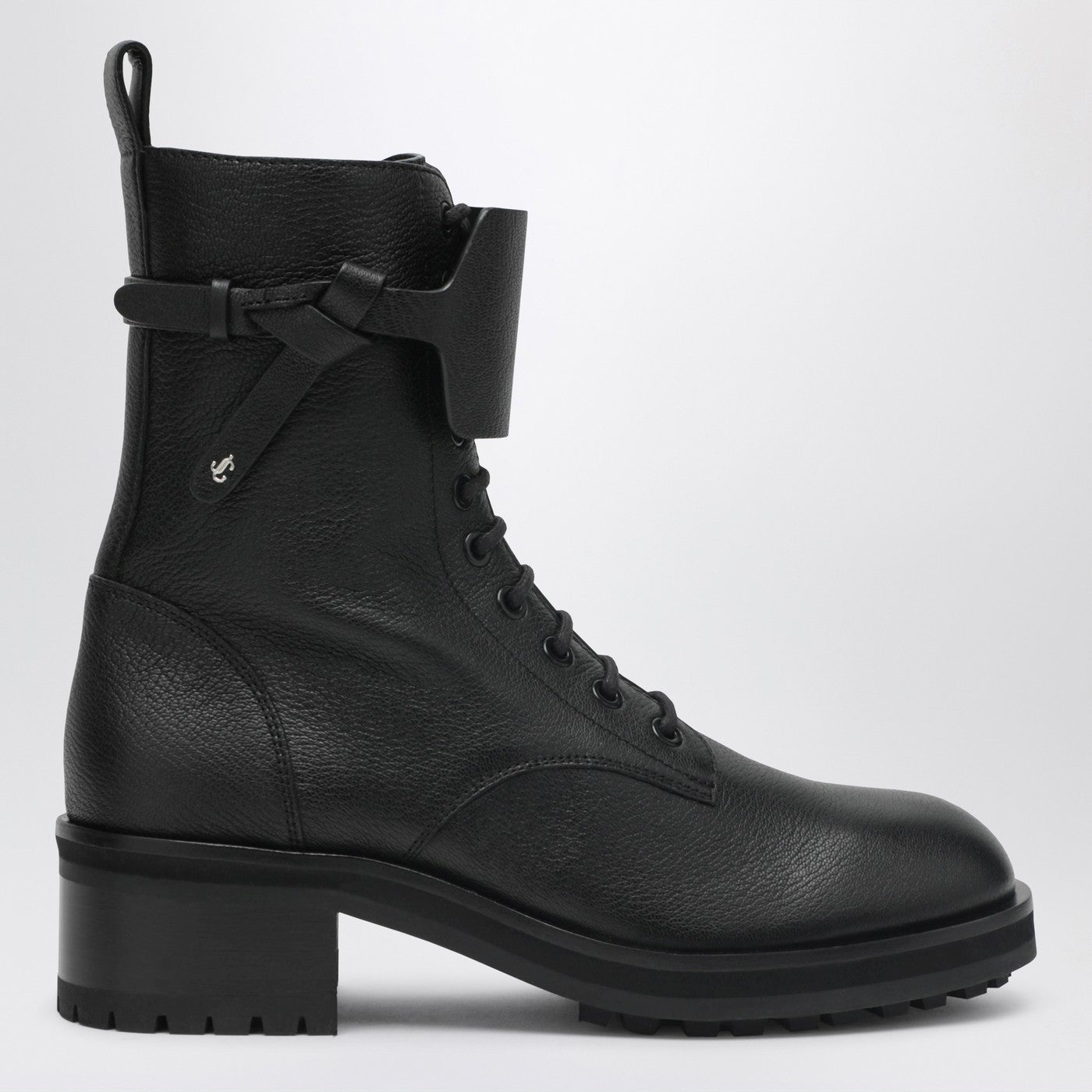 Jimmy Choo Rosabel Flat Black Leather Ankle Boots Women JIMMY CHOO