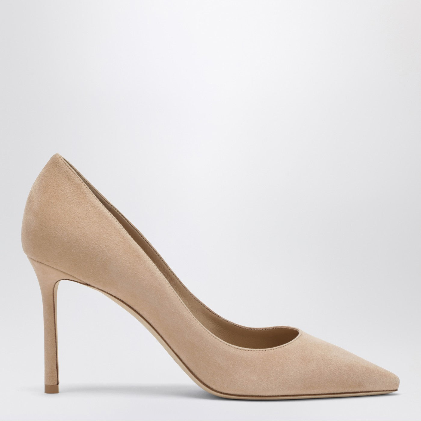 Jimmy Choo Romy 85 Light Beige Suede Pumps Women JIMMY CHOO
