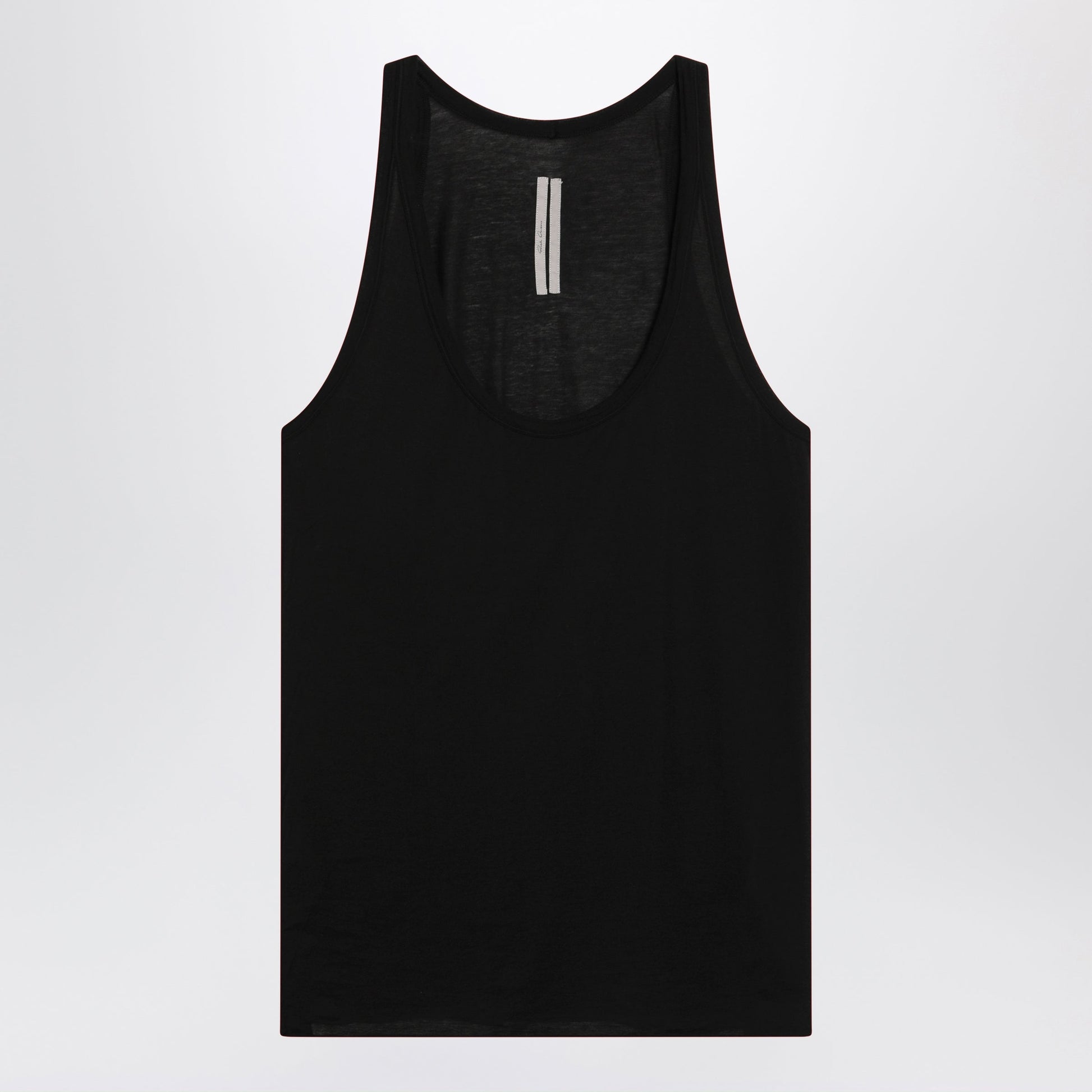 Rick Owens Black Pony Tank Top In Lightweight Cotton Men RICK OWENS