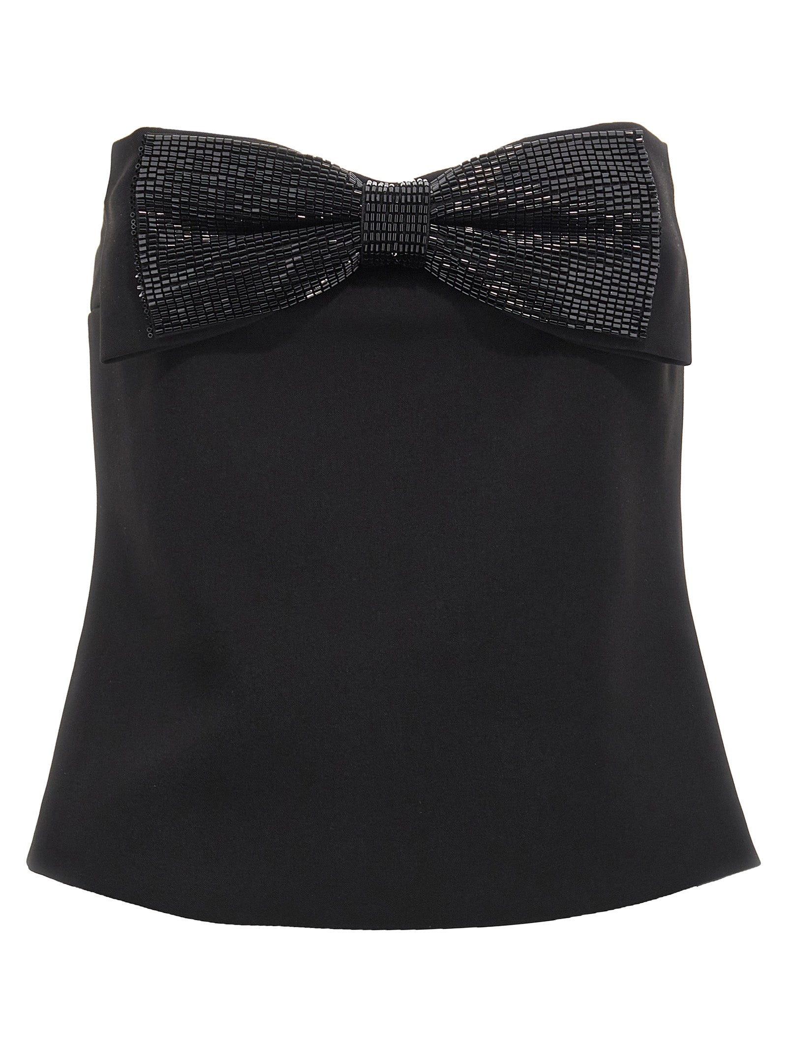 Self Portrait Women 'Black Crepe Bandeau' Top SELF-PORTRAIT