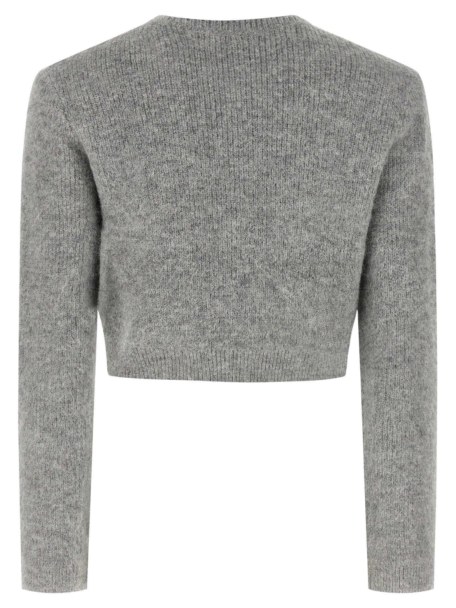 Self Portrait Women 'Grey Fluffy Crystal Trim' Cardigan SELF-PORTRAIT