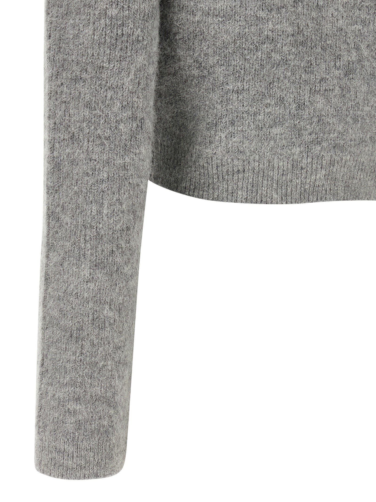 Self Portrait Women 'Grey Fluffy Crystal Trim' Cardigan SELF-PORTRAIT