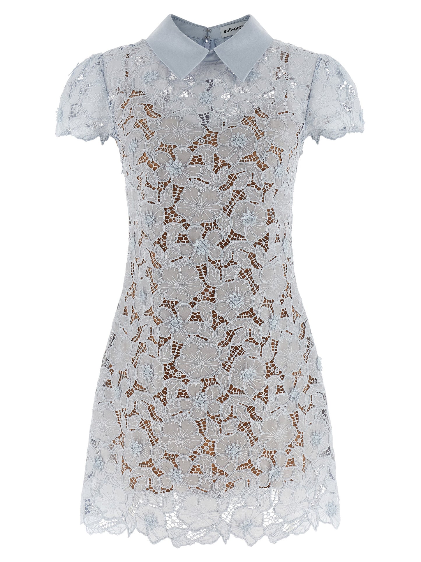 Self Portrait Women 'Blue Guipure Lace Mini' Dress SELF-PORTRAIT