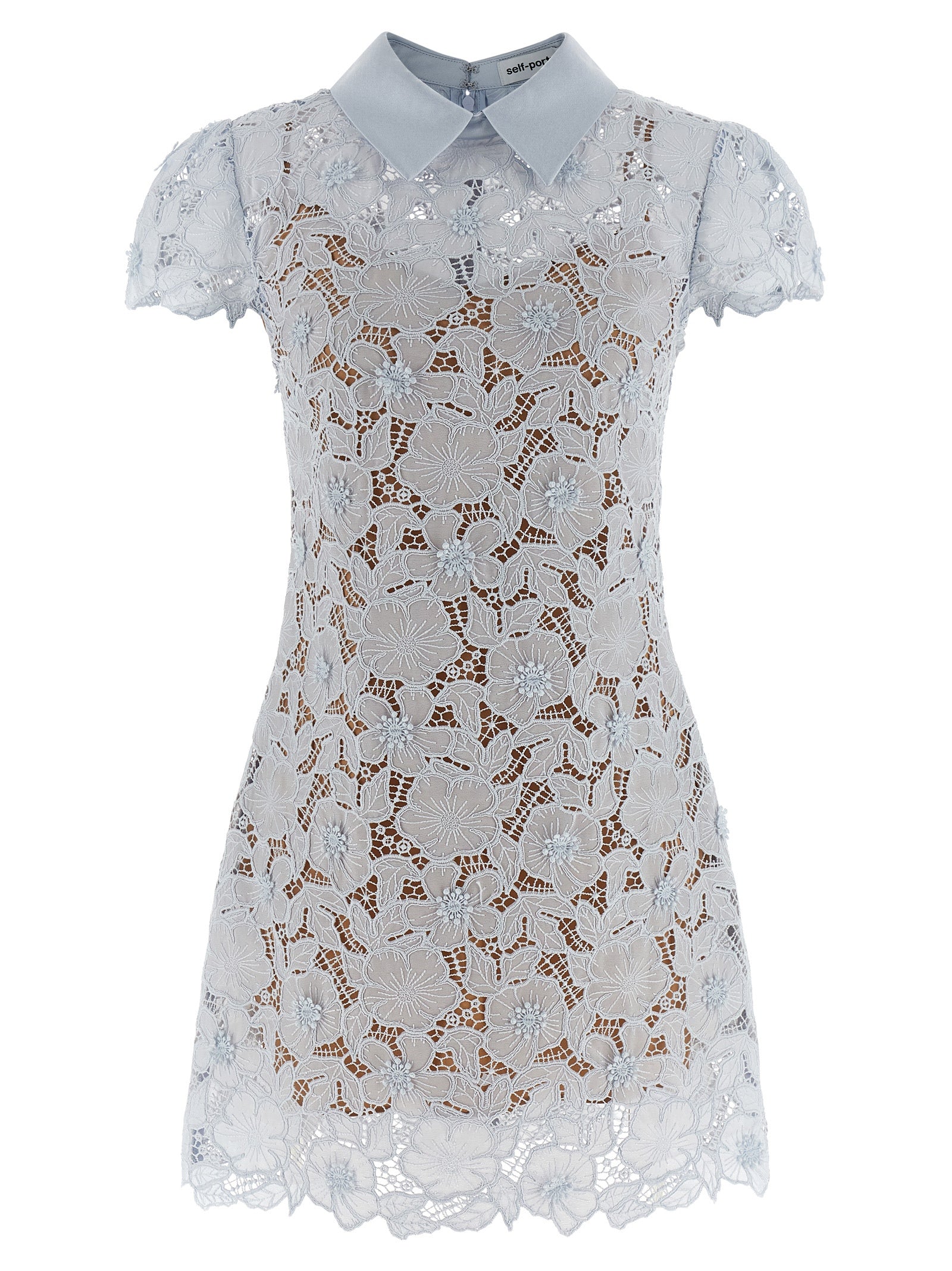 Self Portrait Women 'Blue Guipure Lace Mini' Dress SELF-PORTRAIT