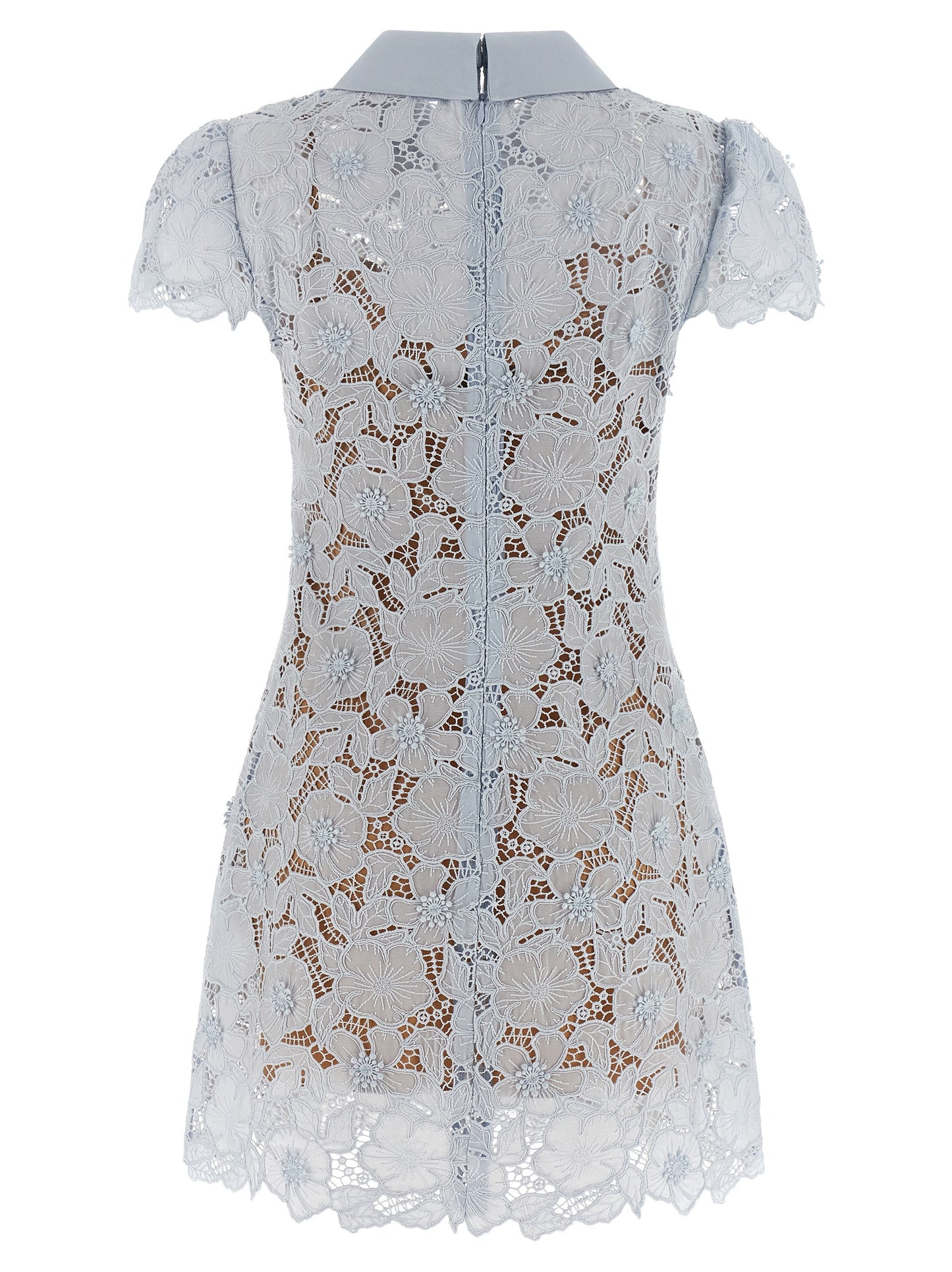 Self Portrait Women 'Blue Guipure Lace Mini' Dress SELF-PORTRAIT