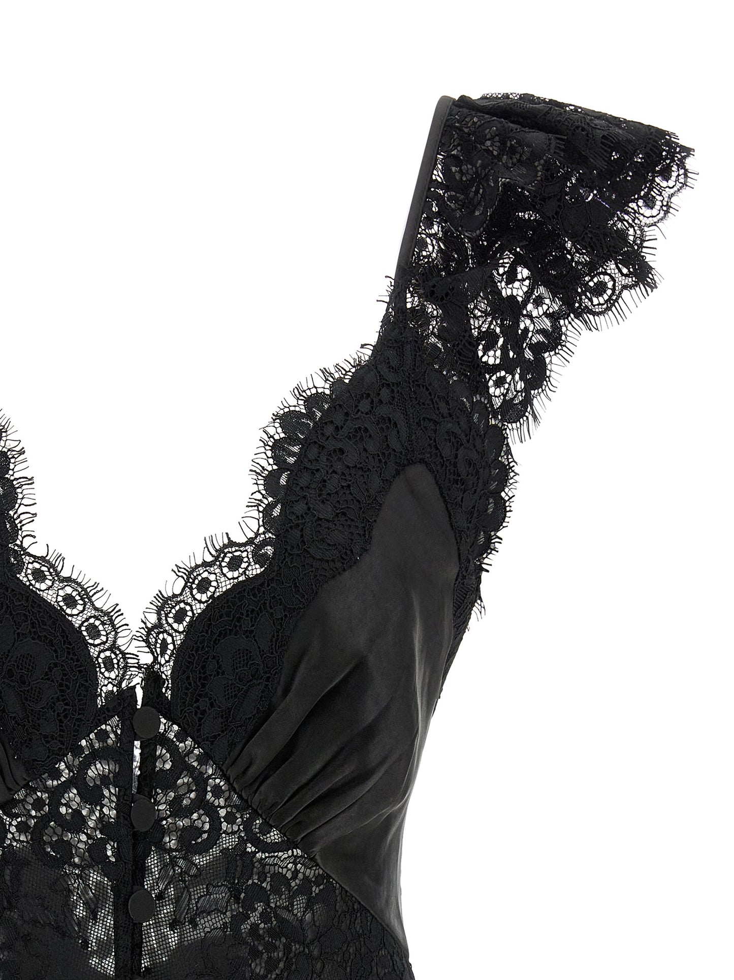 Self Portrait Women 'Black Satin Lace' Top SELF-PORTRAIT