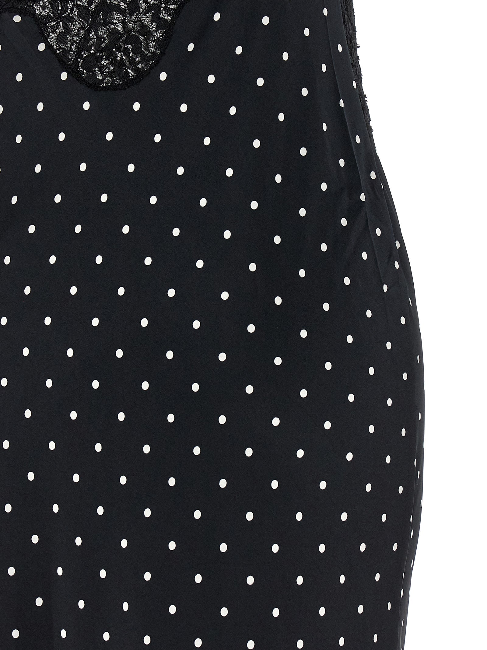 Self Portrait Women 'Polka Dot Satin Lace Maxi' Dress SELF-PORTRAIT