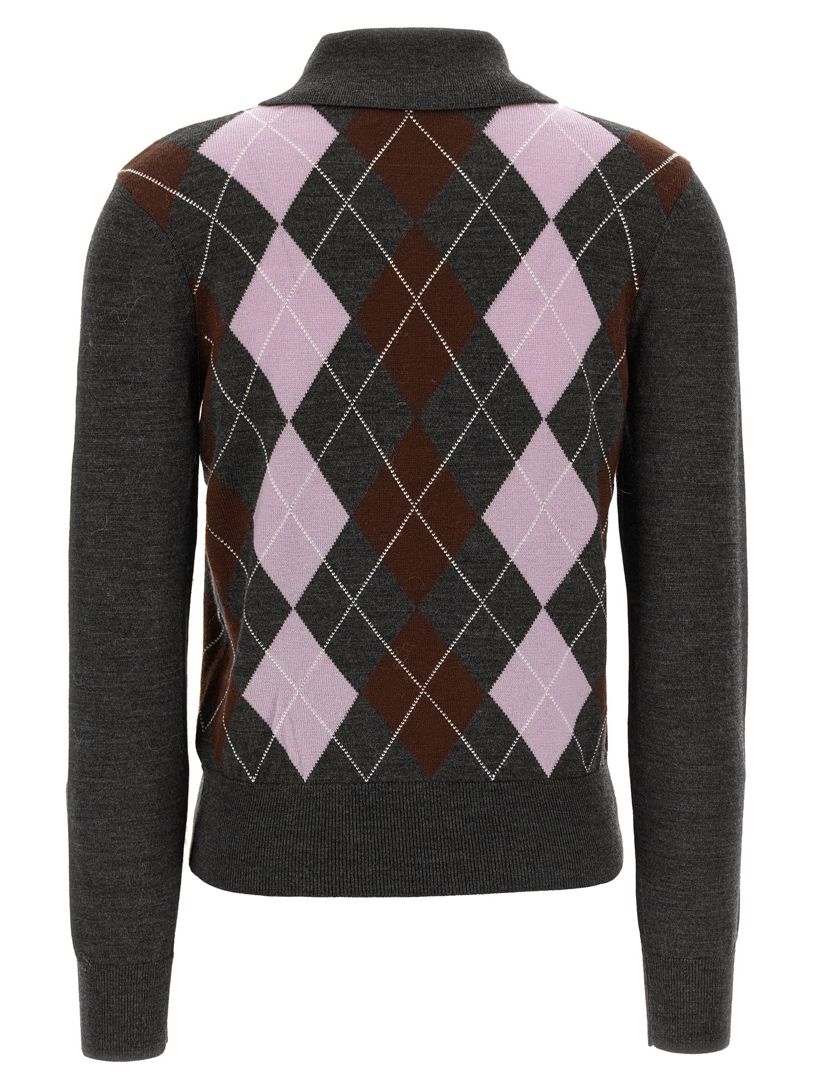 Self Portrait Women 'Grey Argyle Lightweight' Sweater SELF-PORTRAIT