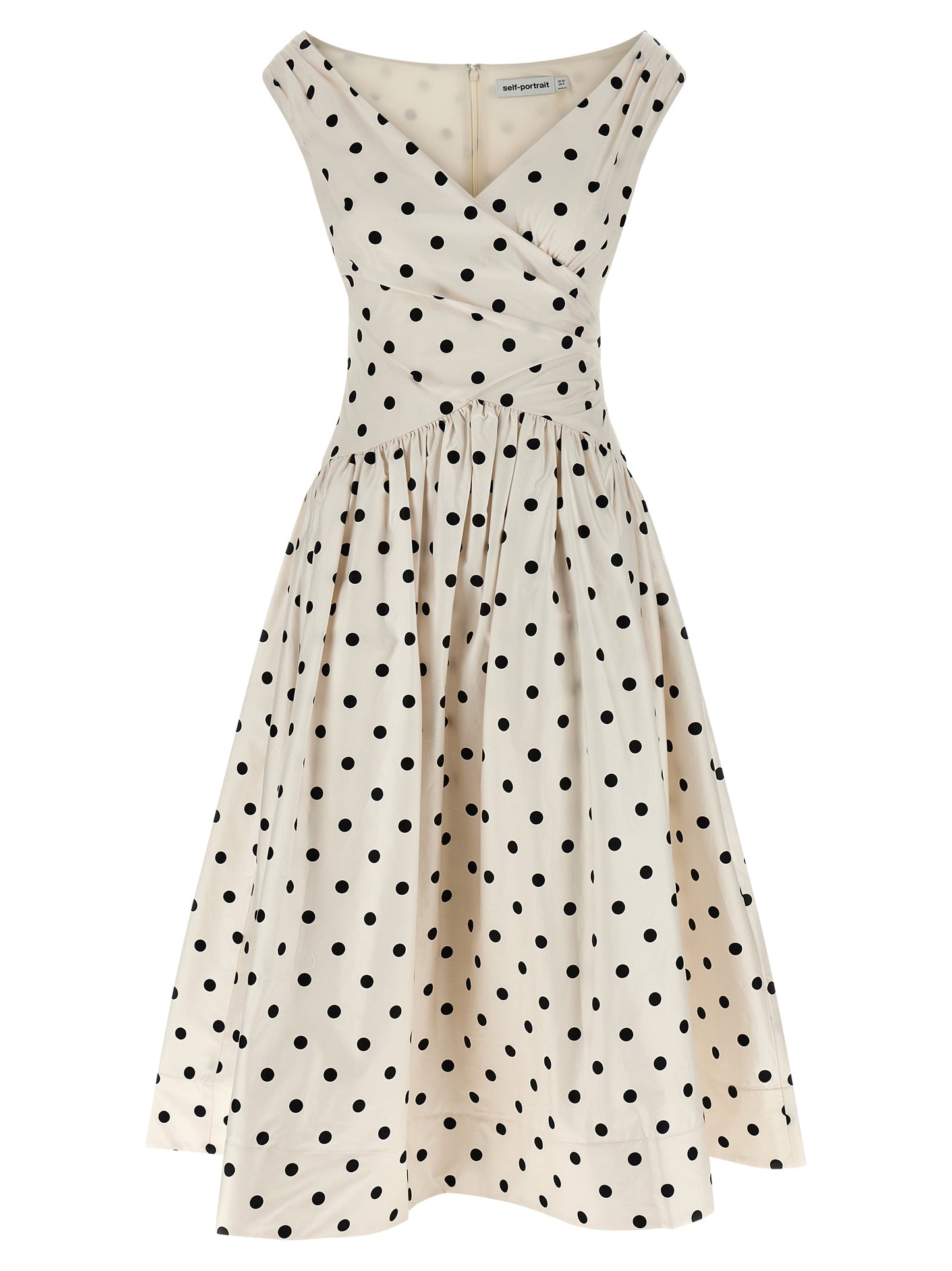 Self Portrait Women 'Cream Polka Dot Cotton Midi' Dress SELF-PORTRAIT