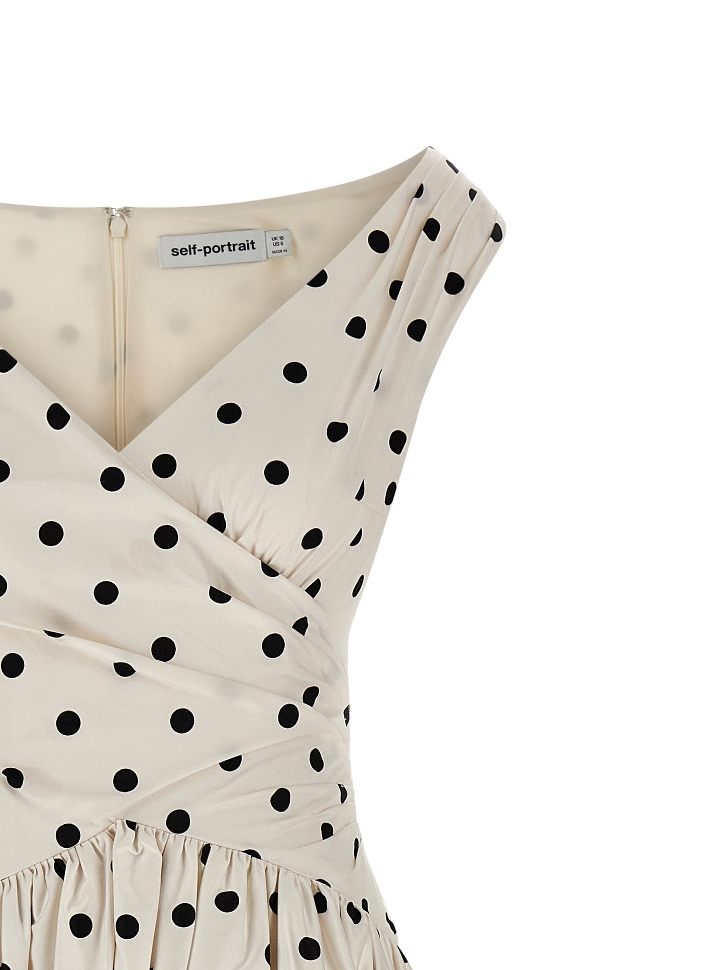 Self Portrait Women 'Cream Polka Dot Cotton Midi' Dress SELF-PORTRAIT
