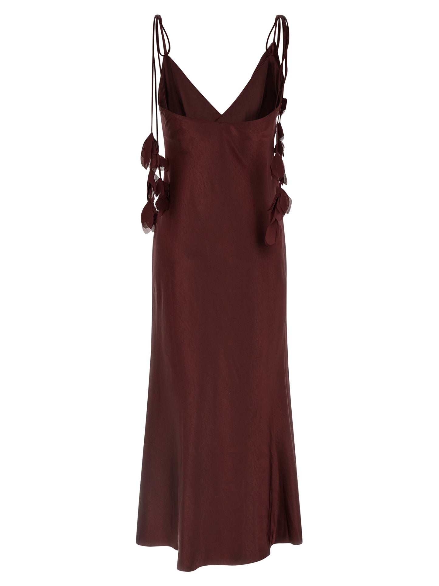 Self Portrait Women 'Burgundy Satin Flower Midi' Dress SELF-PORTRAIT