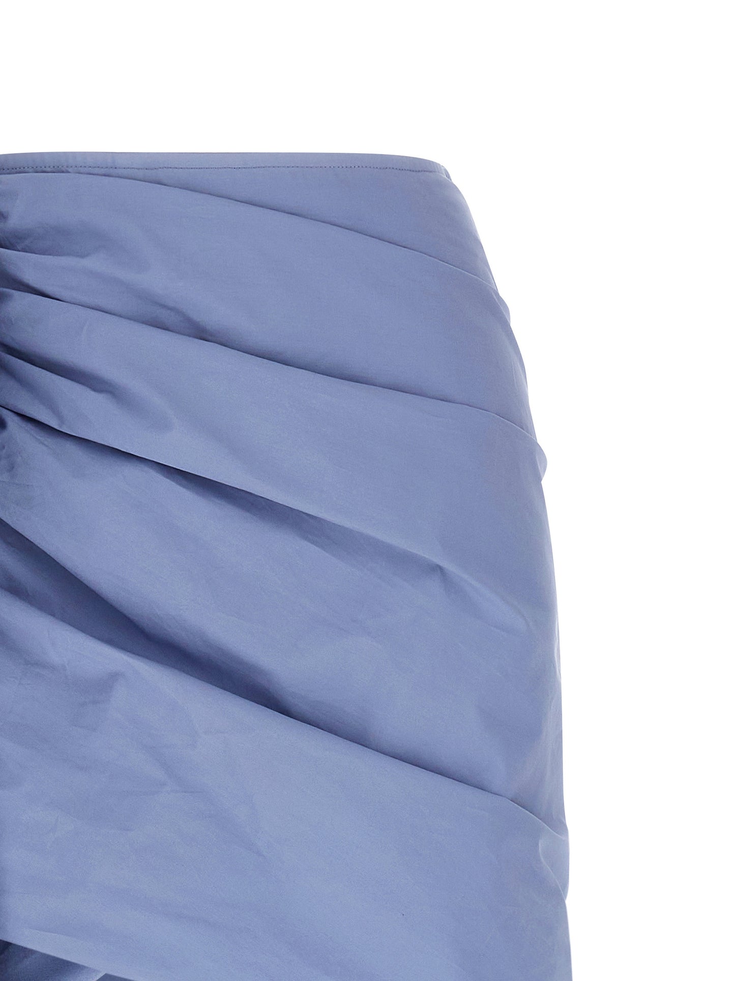 Self Portrait Women 'Blue Cotton Tie Side Mini' Skirt SELF-PORTRAIT