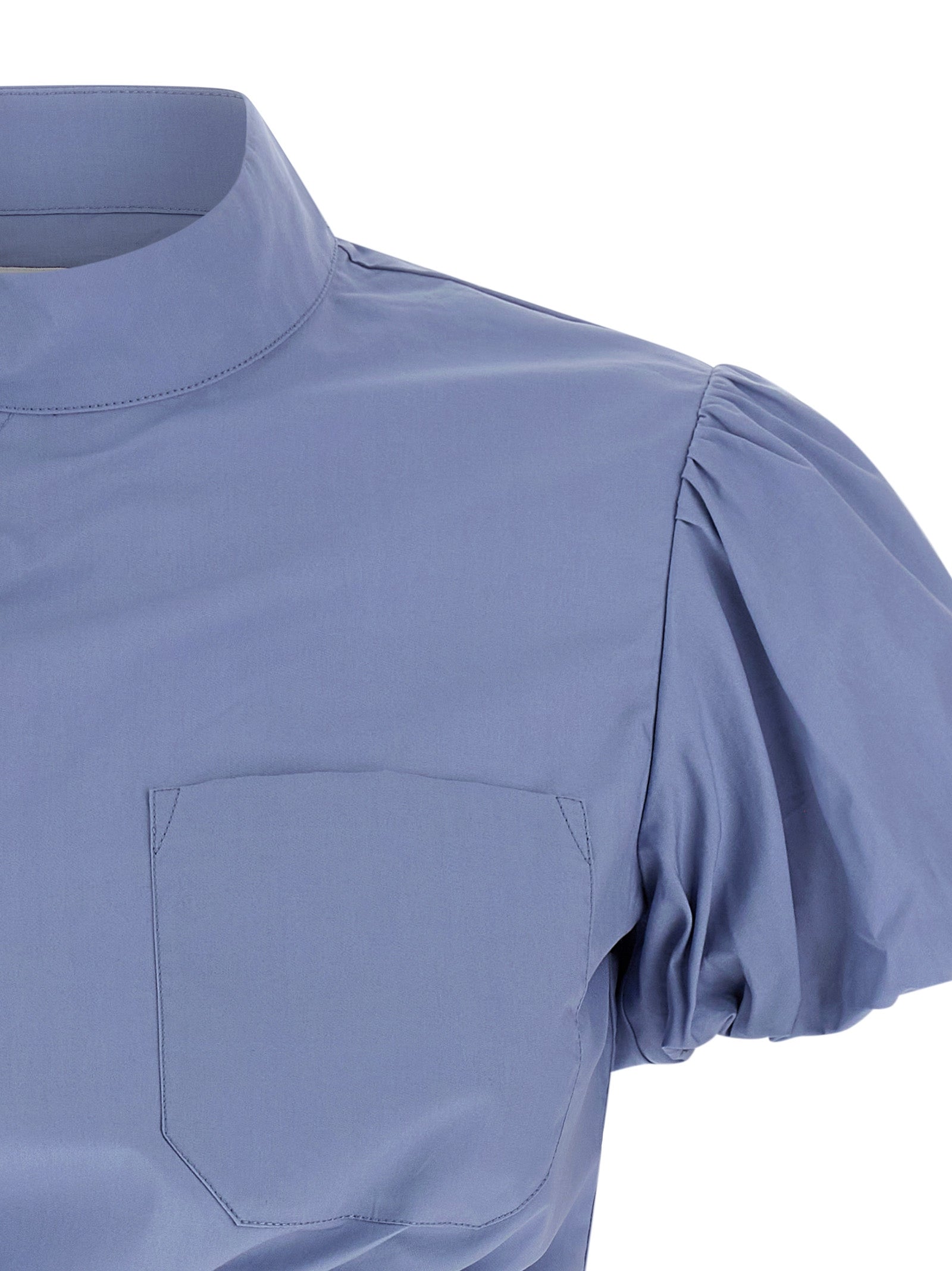 Self Portrait Women 'Blue Cotton Tie Side' Top SELF-PORTRAIT