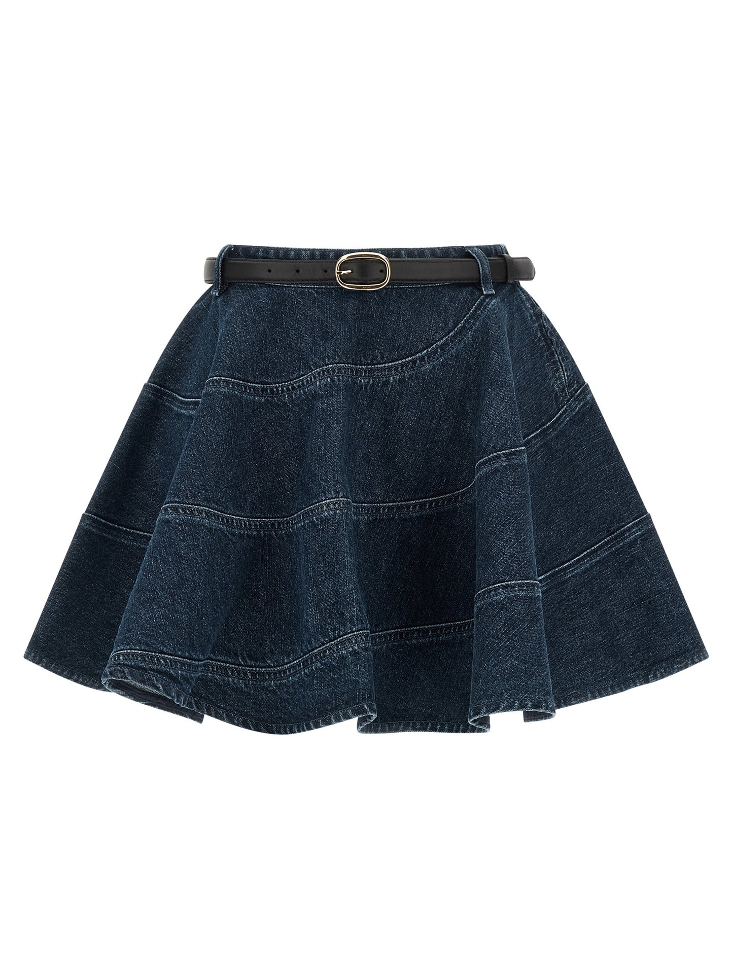 Self Portrait Women 'Flared Denim Mini' Skirt SELF-PORTRAIT