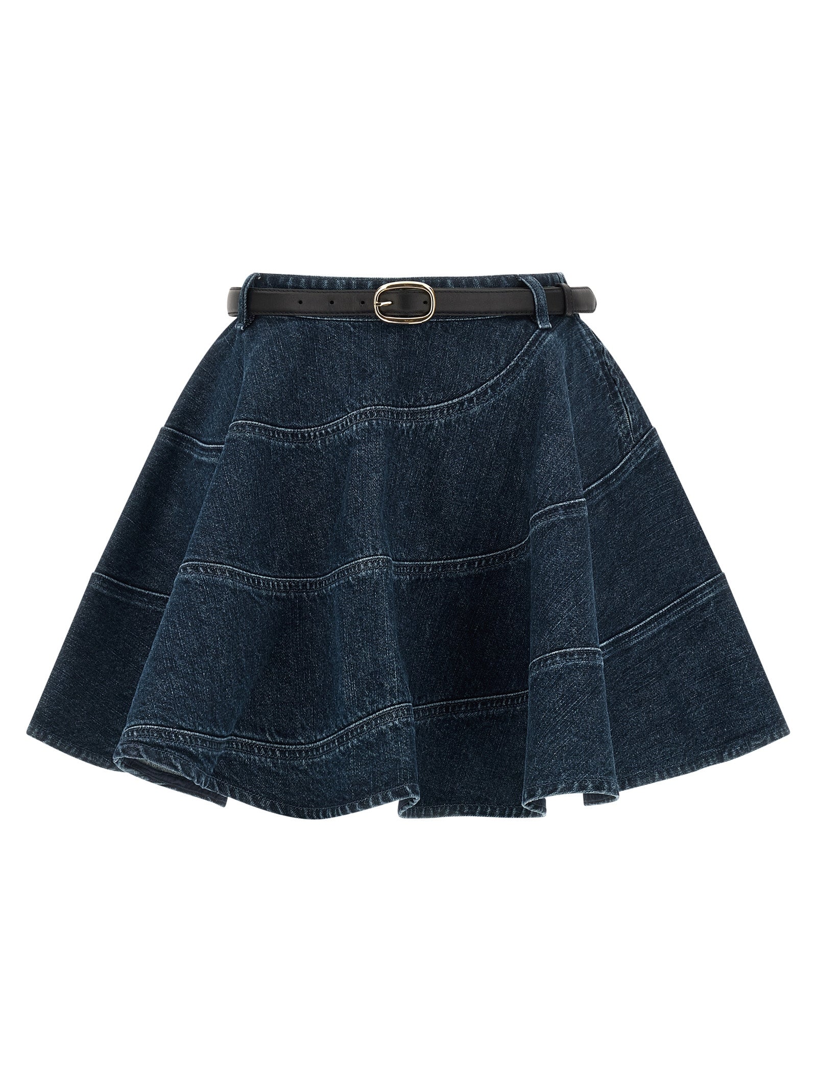 Self Portrait Women 'Flared Denim Mini' Skirt SELF-PORTRAIT