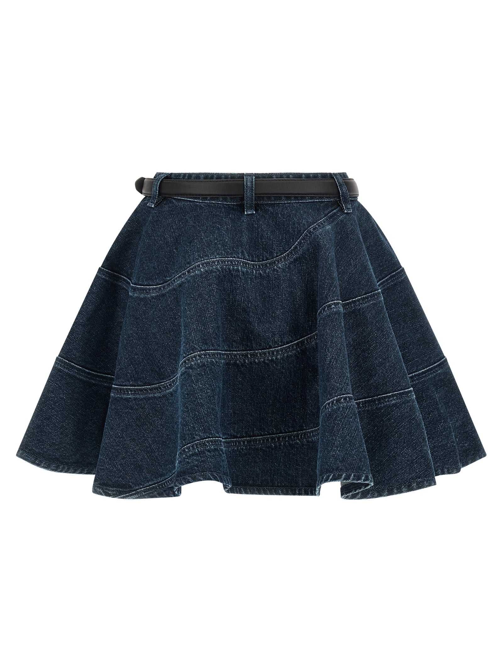Self Portrait Women 'Flared Denim Mini' Skirt SELF-PORTRAIT