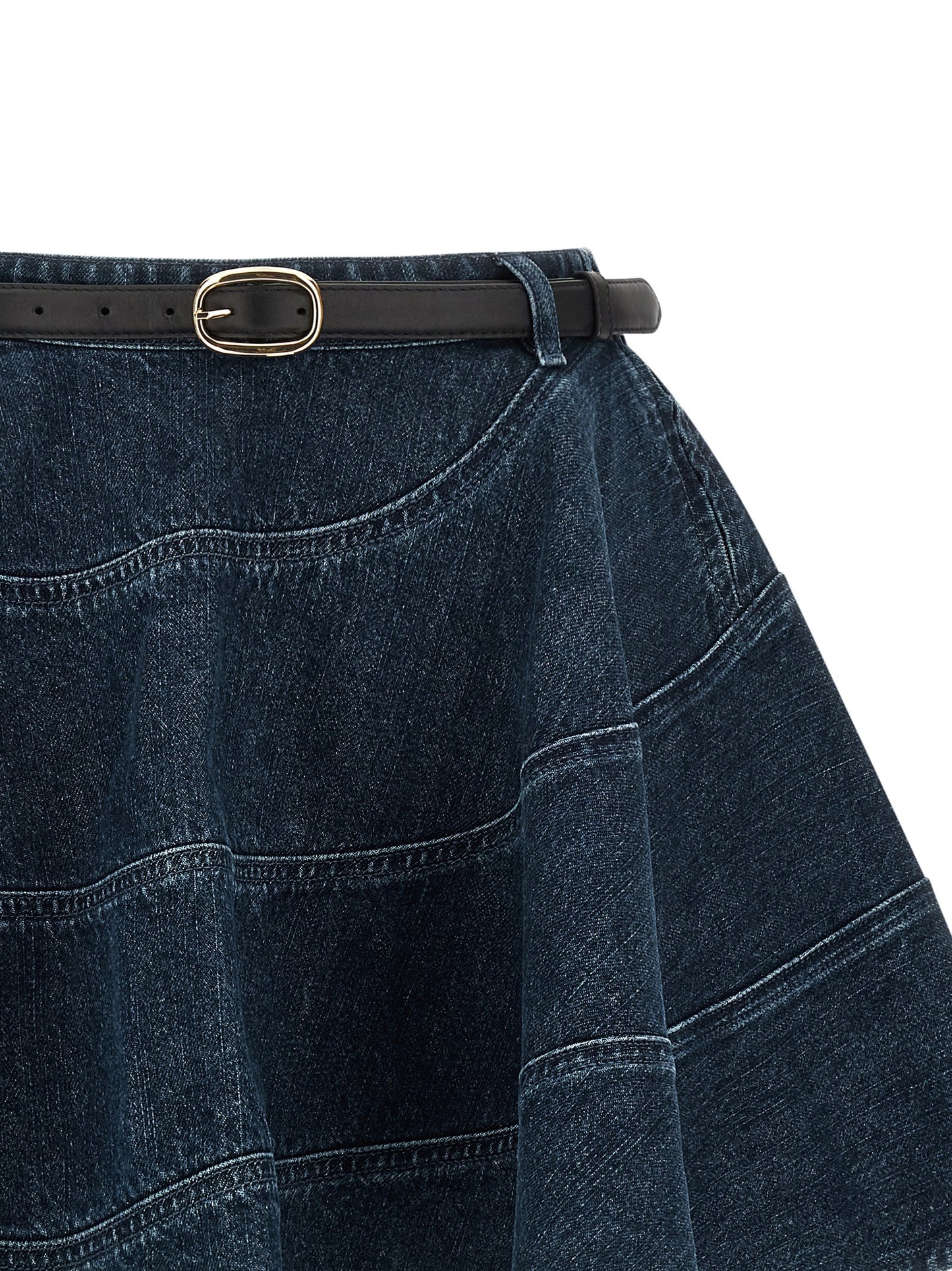 Self Portrait Women 'Flared Denim Mini' Skirt SELF-PORTRAIT